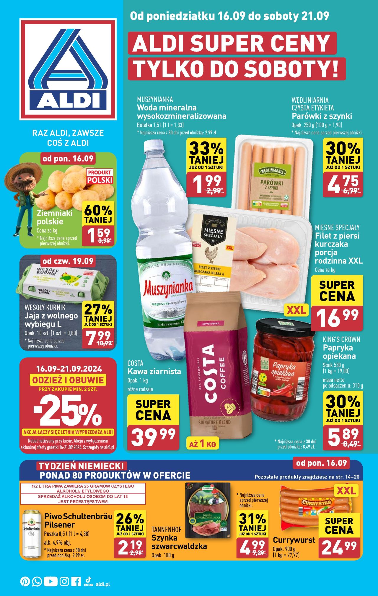 Aldi offerta - Pełna oferta od 16. 09. 2024