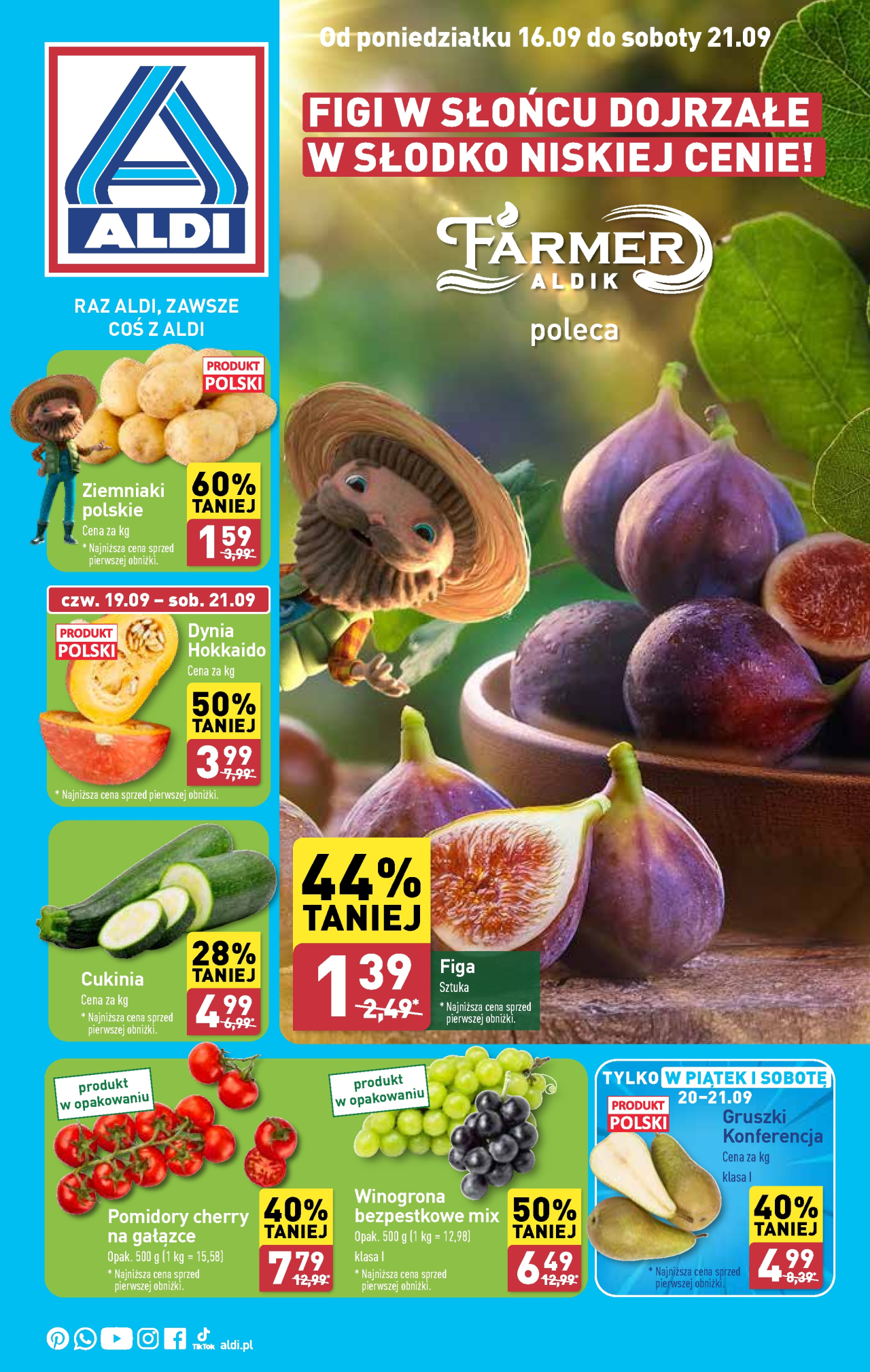 Aldi offerta - Owoce i warzywa od 16. 09. 2024