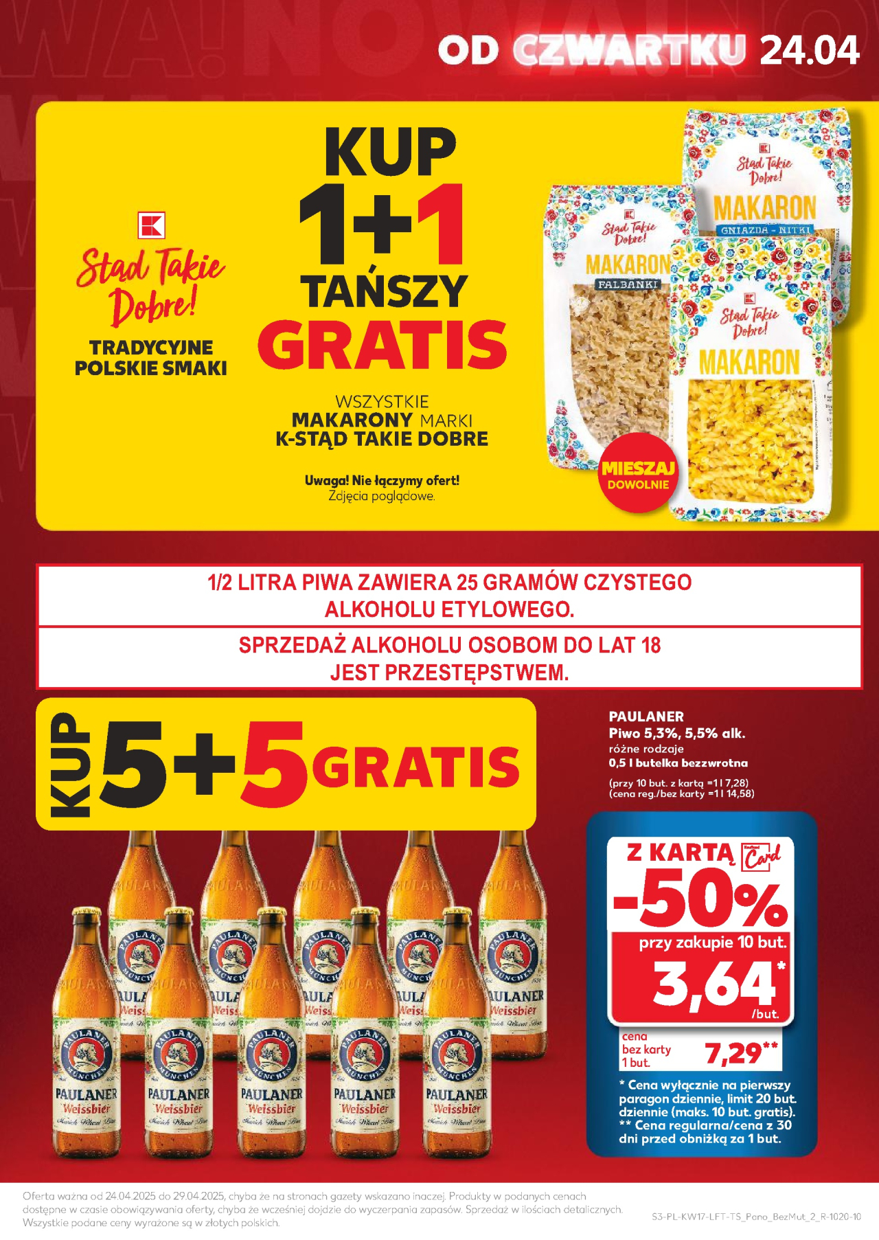 Kaufland gazetka od jutra
 od 24. 04. 2025