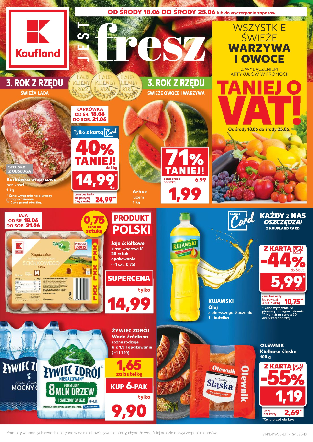 Kaufland gazetka Cieszyn od 18. 06. 2025