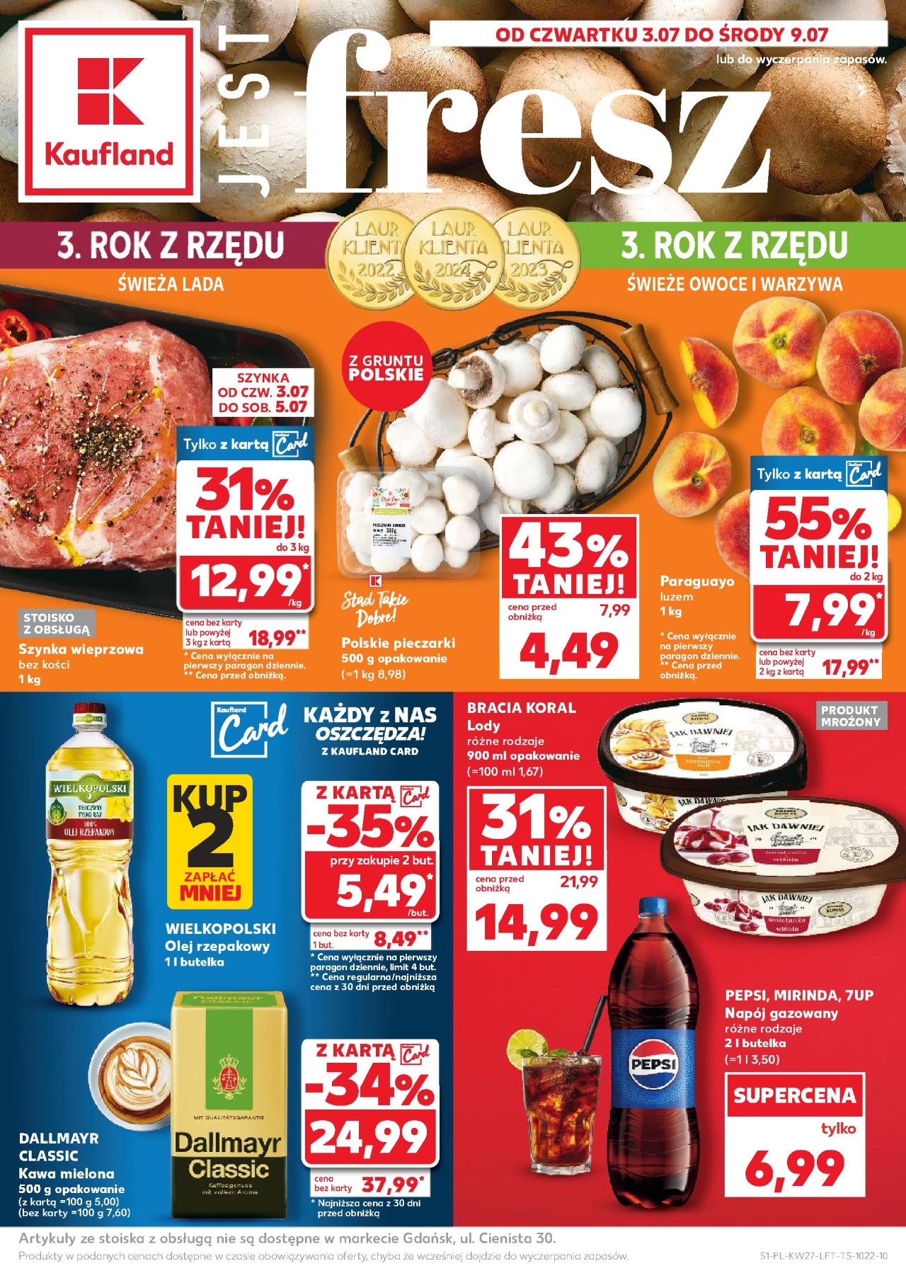 Kaufland gazetka Pisz od 3. 07. 2025
