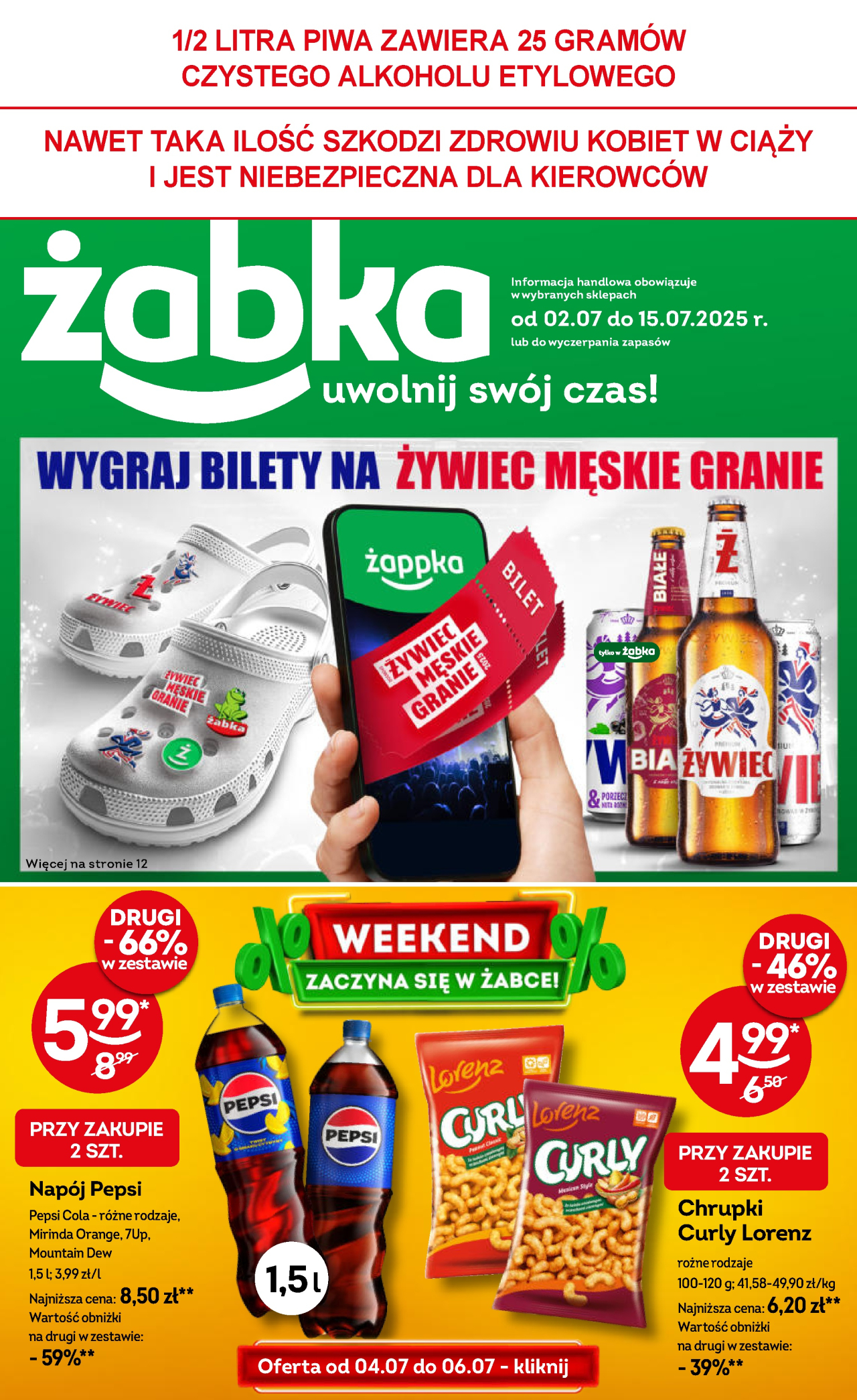 Żabka gazetka od 2. 07. 2025