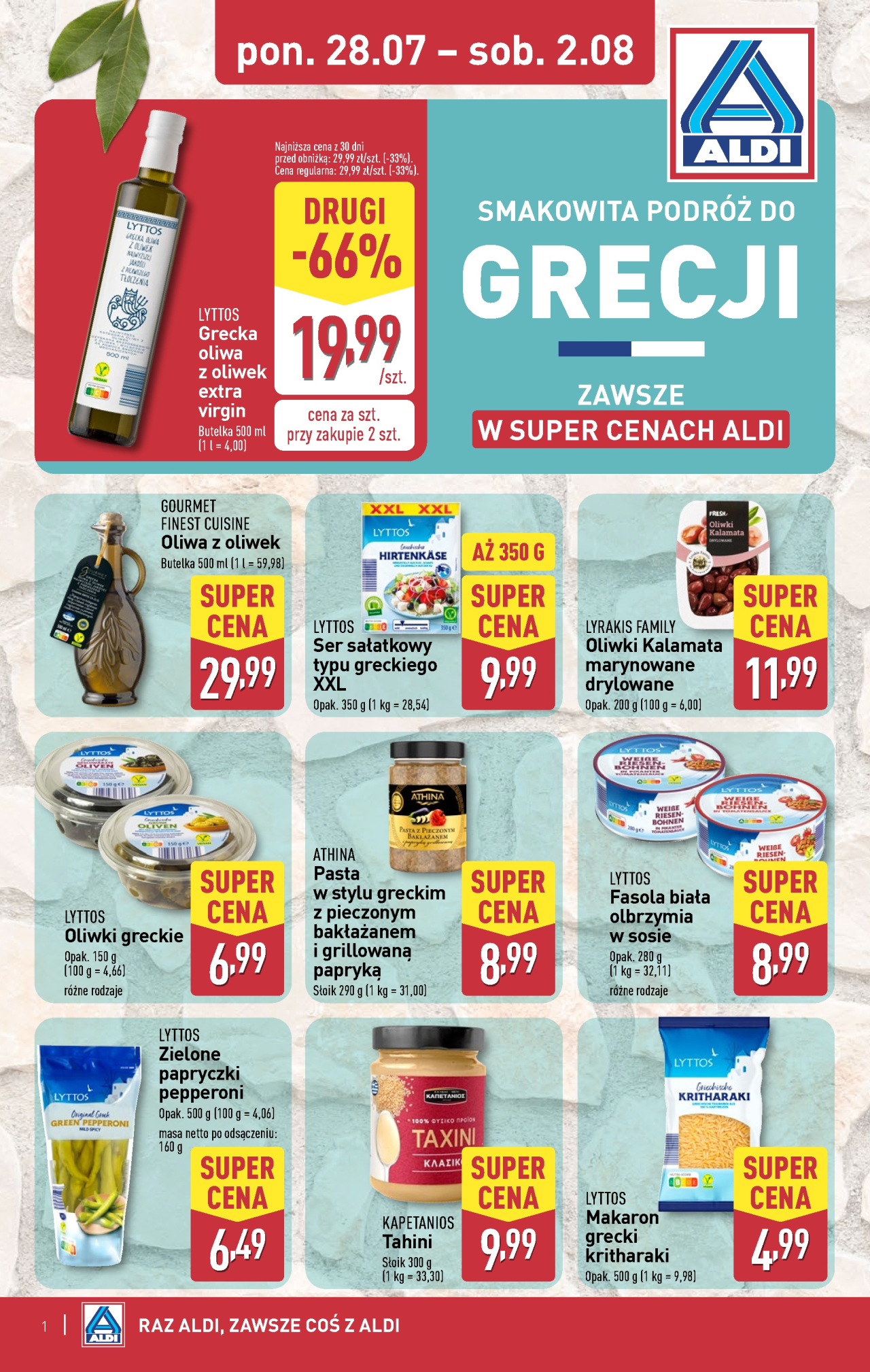 Aldi offerta - Tydzień Grecki od 28. 07. 2025