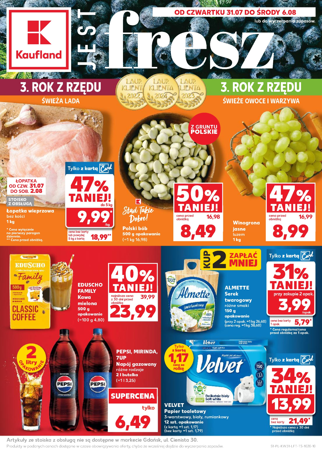 Kaufland gazetka Piotrków Trybunalski od 31. 07. 2025