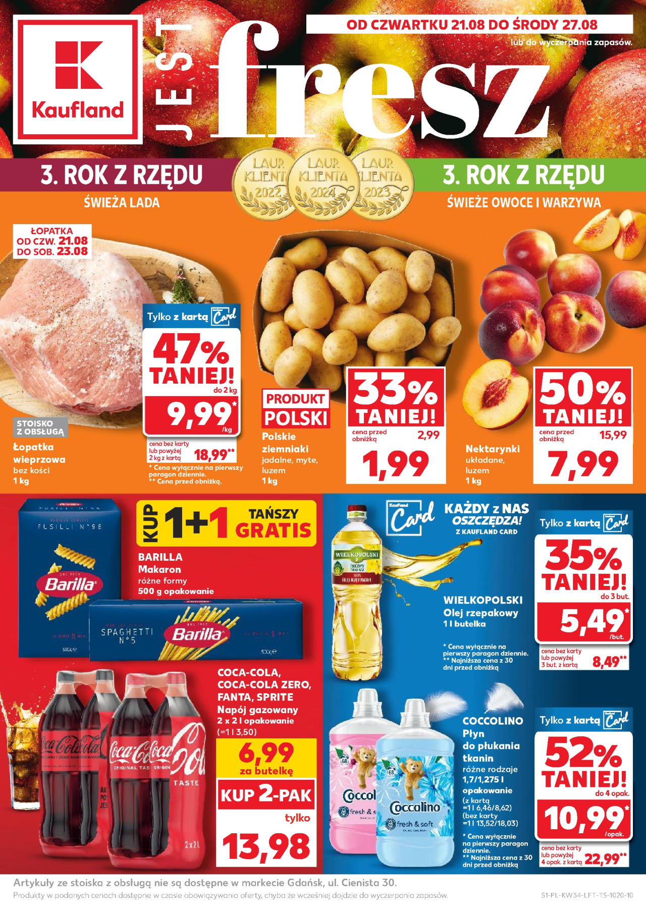 Kaufland gazetka Cieszyn od 21. 08. 2025