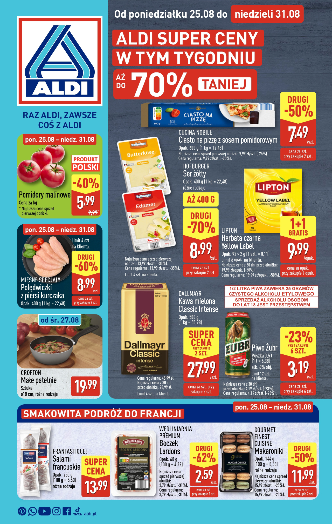 Aldi offerta - Pełna oferta od 25. 08. 2025