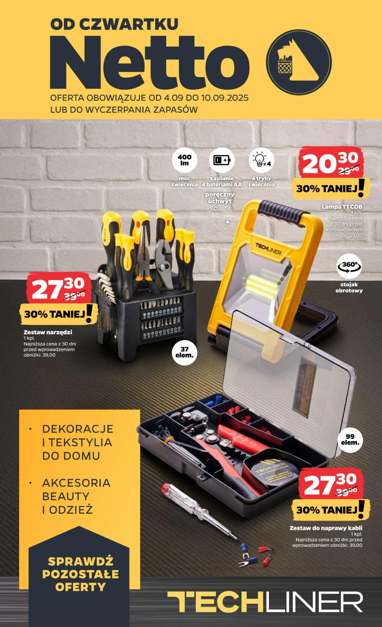 Netto gazetka - Non food od 4. 09. 2025