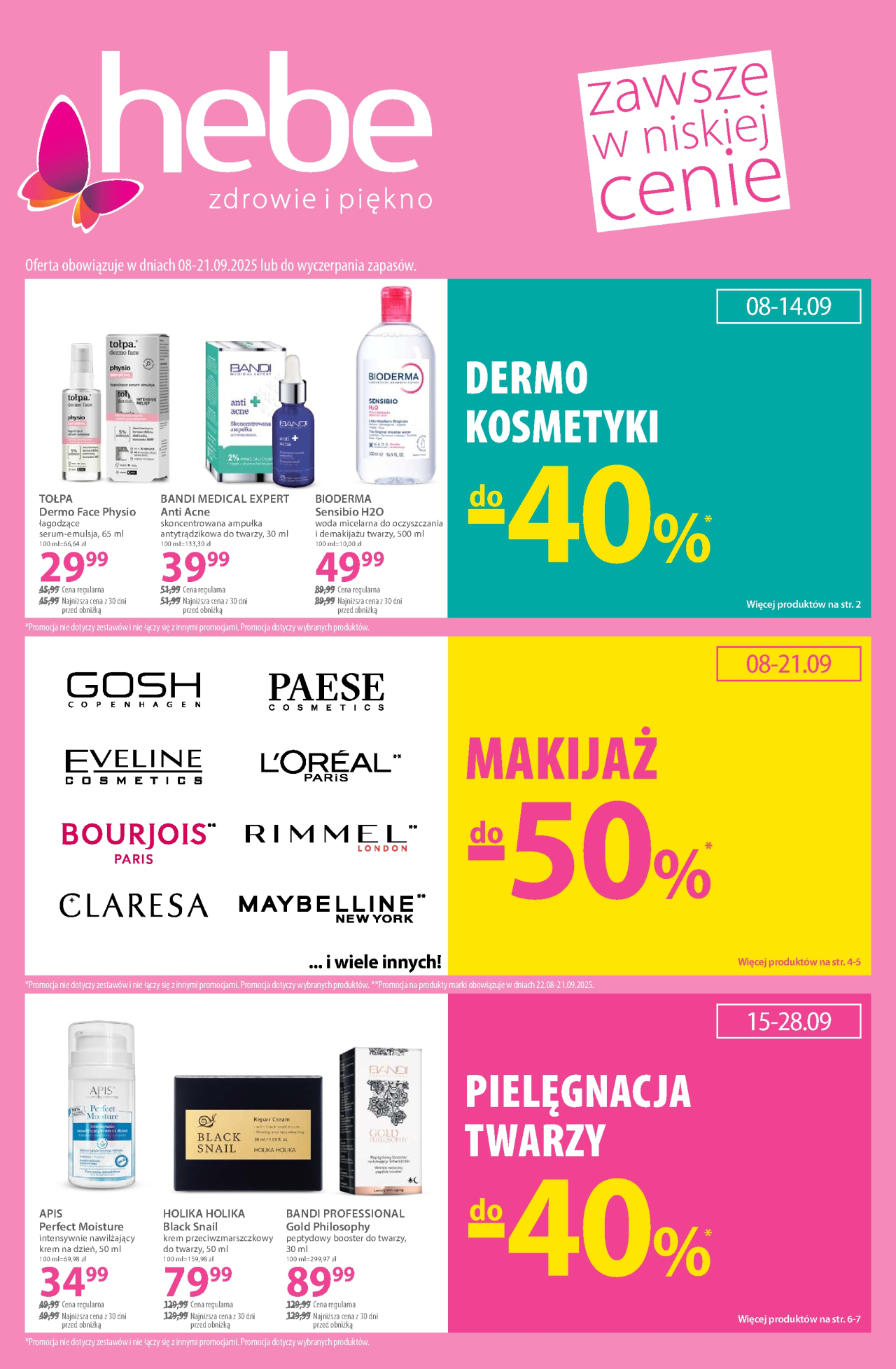 Hebe - drogerie gazetka od 8. 09. 2025
