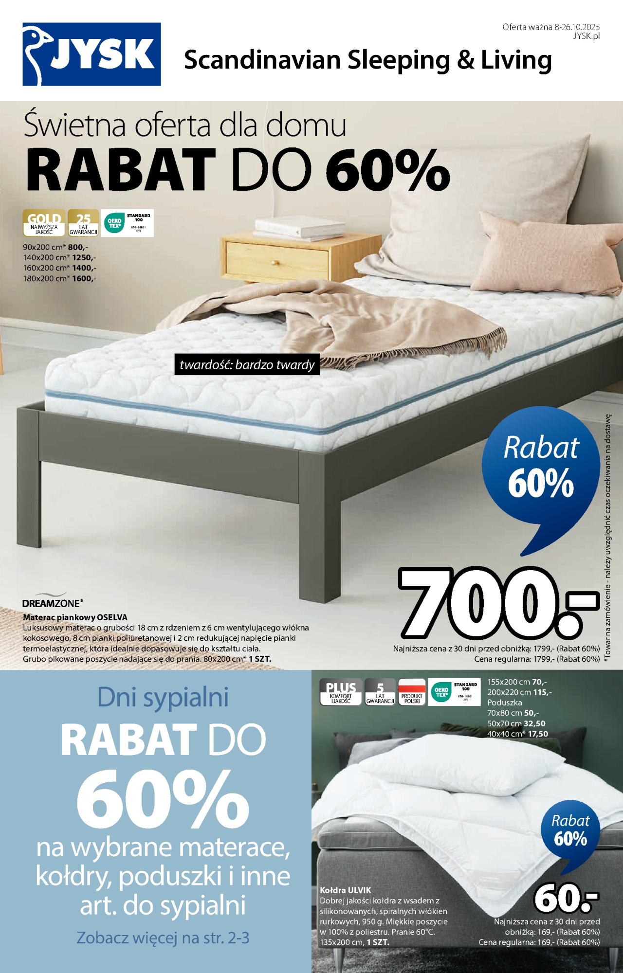 Jysk gazetka od 8. 10. 2025