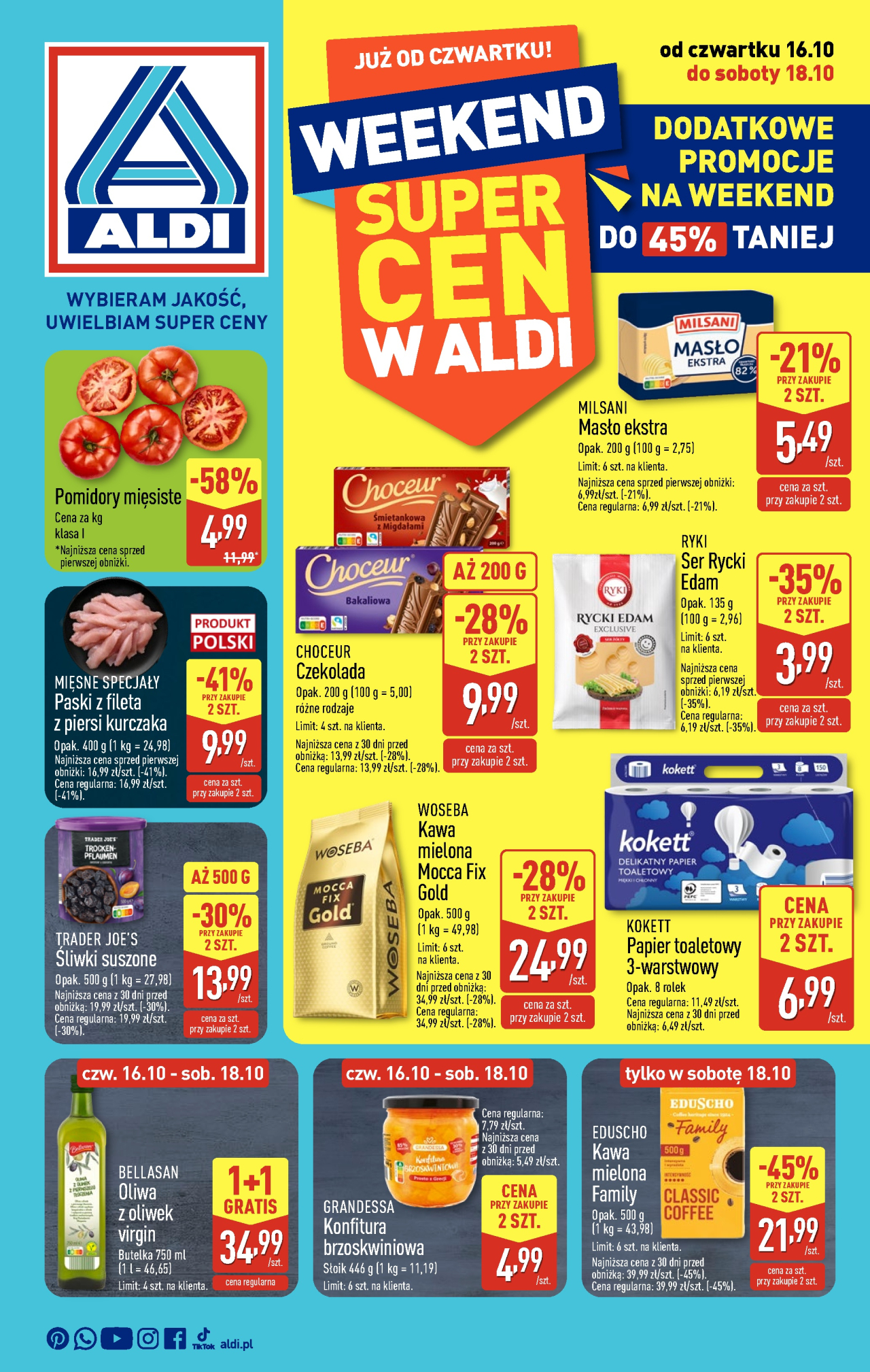 Aldi offerta - Oferta weekendowa od 16. 10. 2025