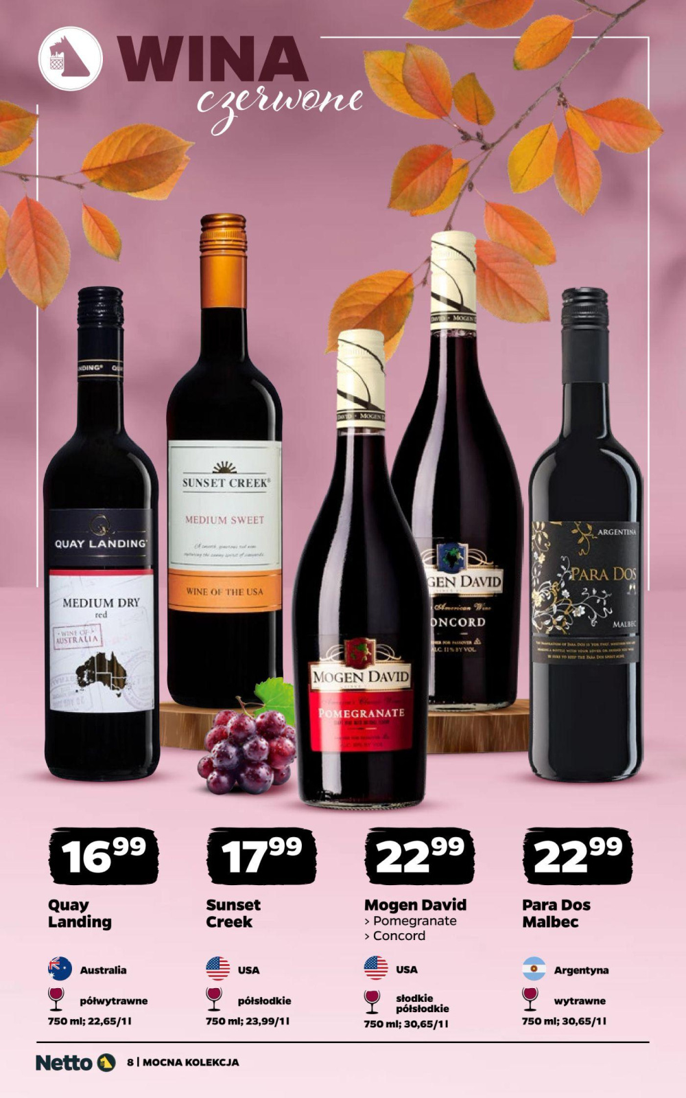 Leták Netto gazetka - Wina, Polsko - strana 8