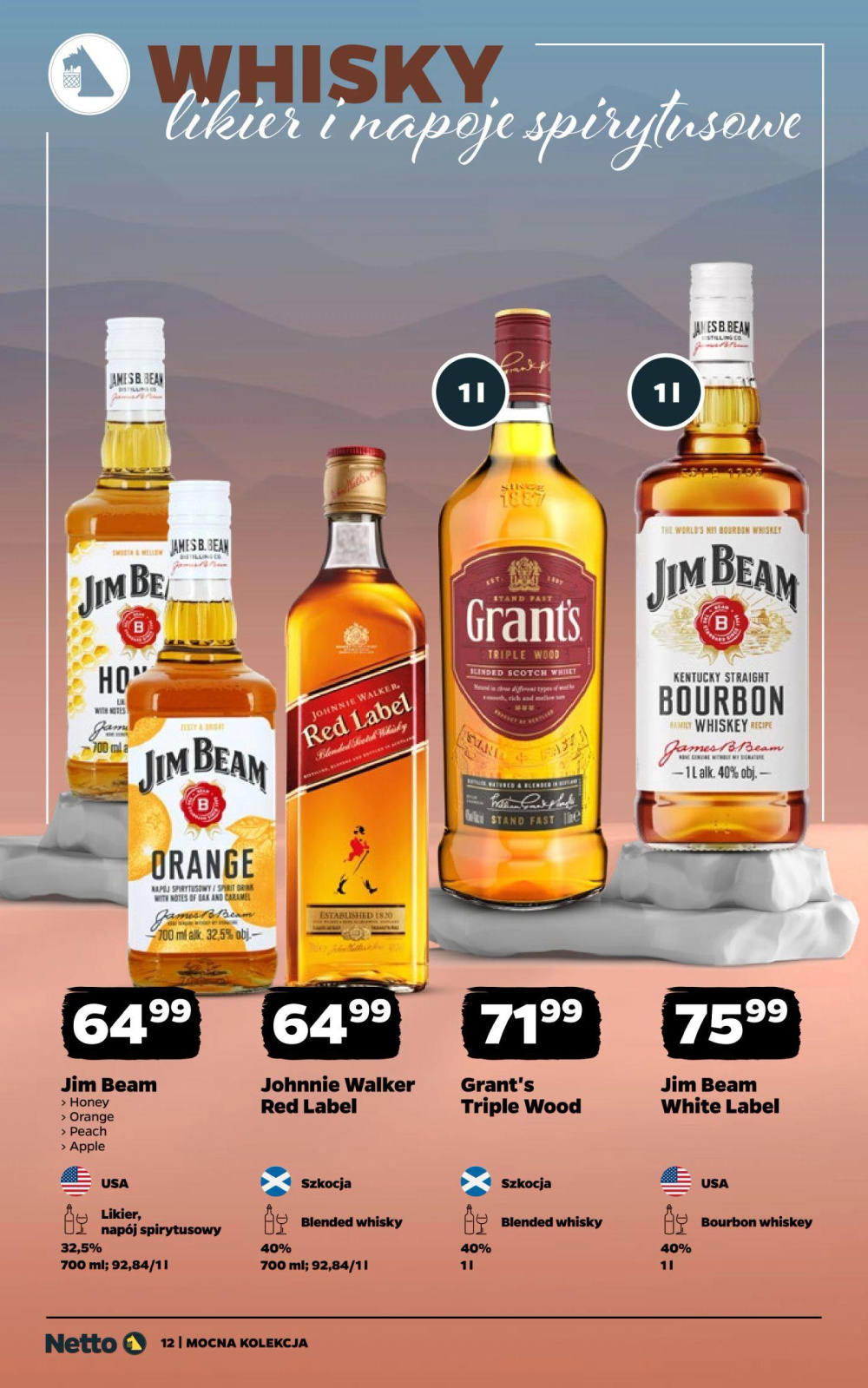 Leták Netto gazetka - Alkohol Mocne, Polsko - strana 12