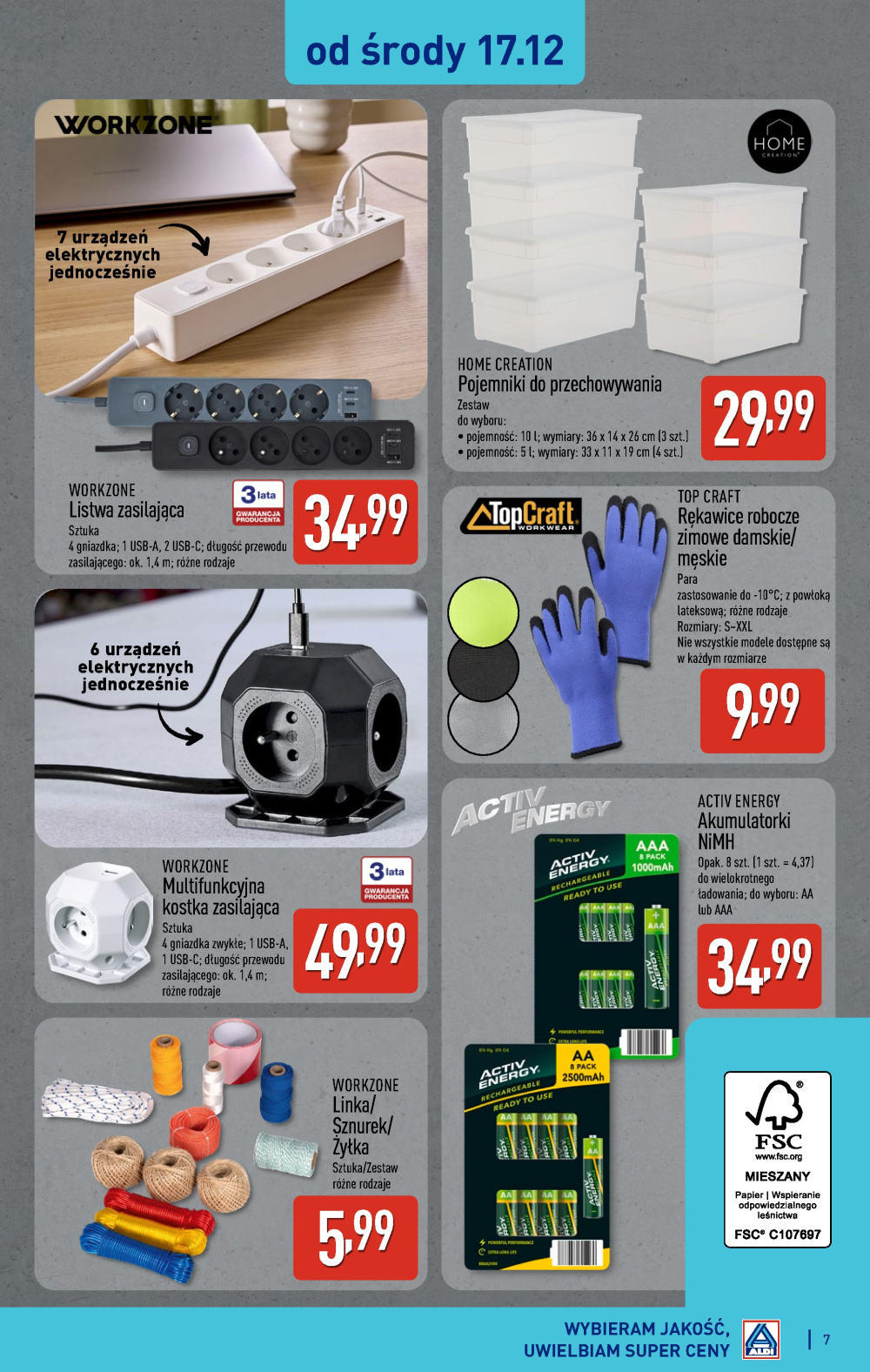 Leták Aldi offerta -  Artykuły przemysłowe i tekstylia, Polsko - strana 7