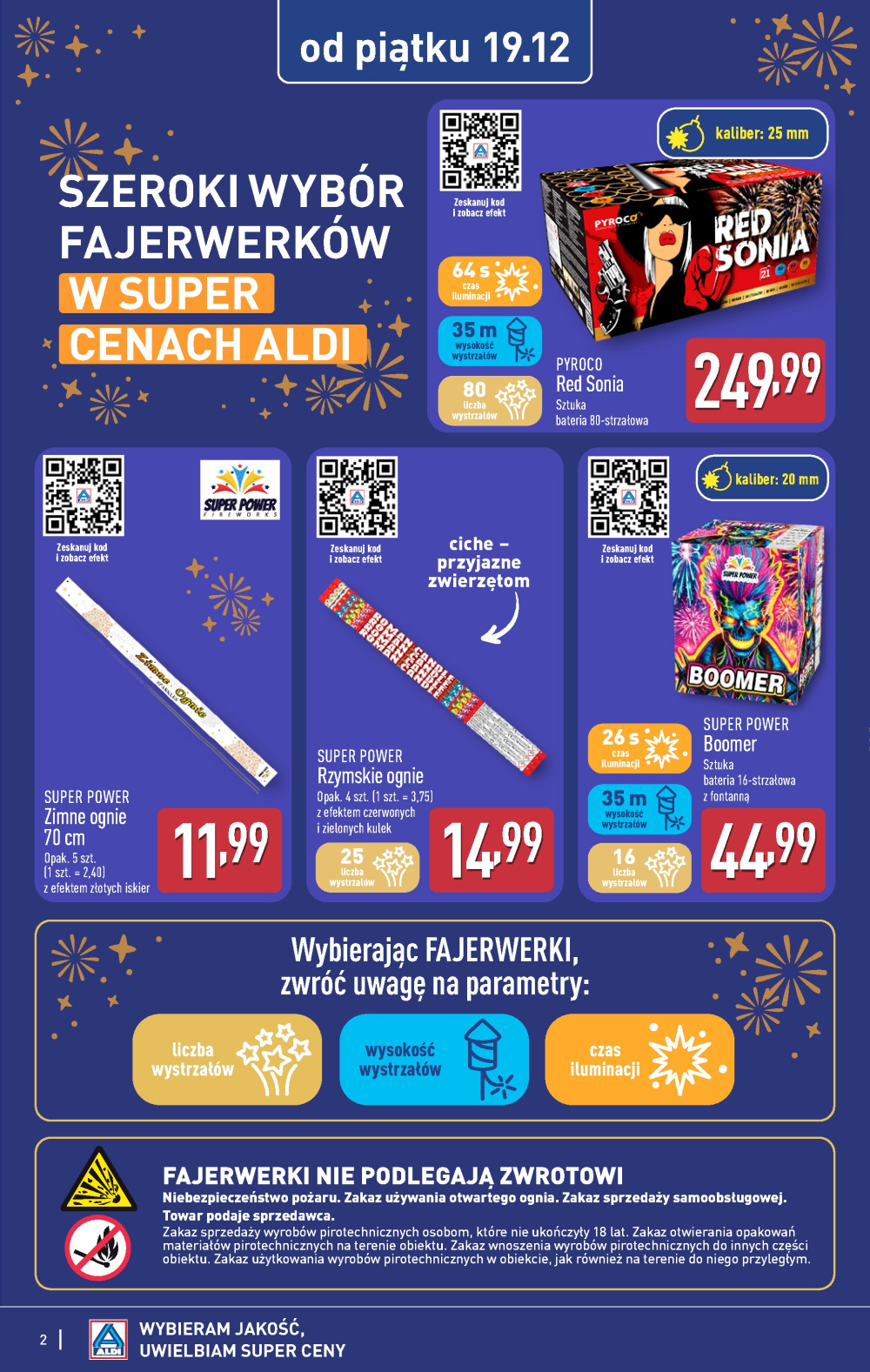 Leták Aldi offerta - Fajerwerki, Polsko - strana 2