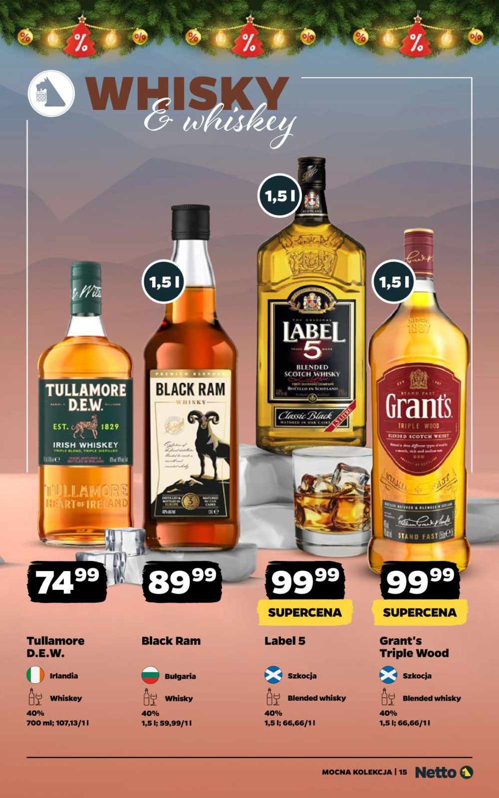 Leták Netto gazetka - Alkohol, Polsko - strana 15