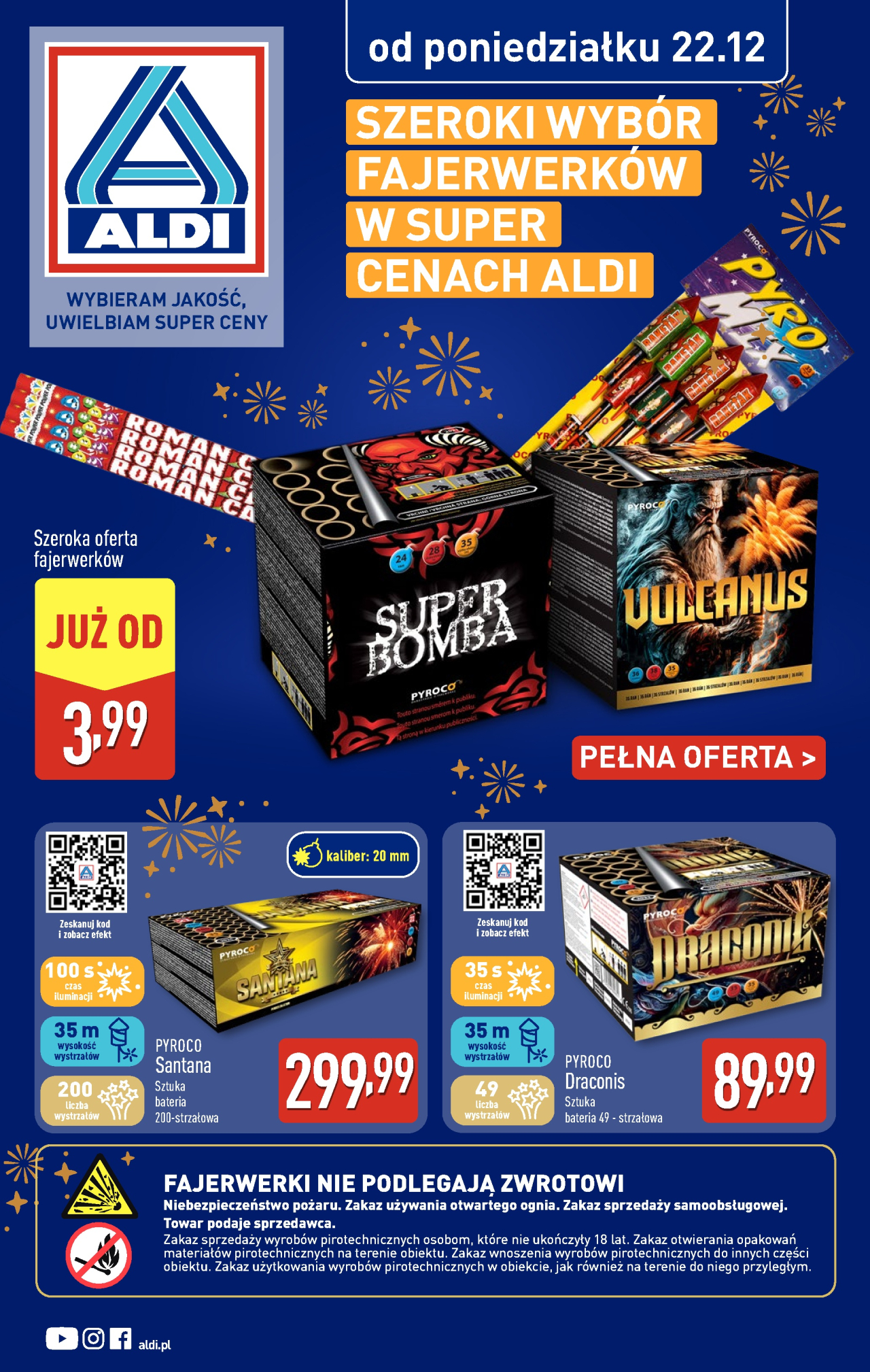 Aldi offerta - Fajerwerki od 22. 12. 2025