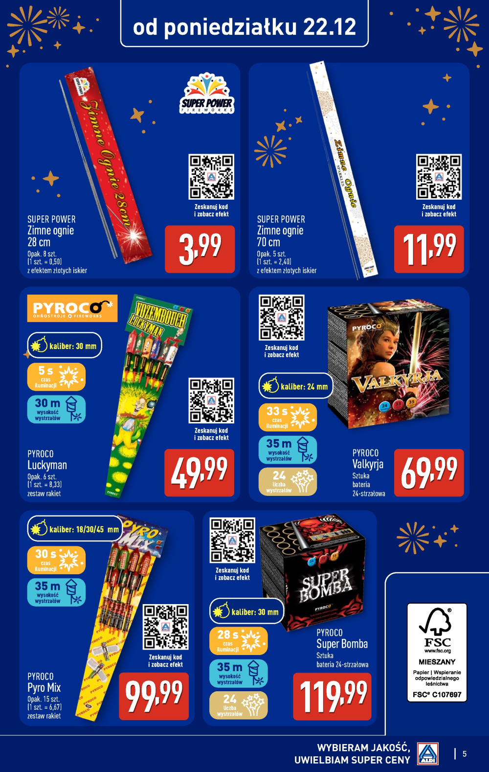 Leták Aldi offerta - Fajerwerki, Polsko - strana 5