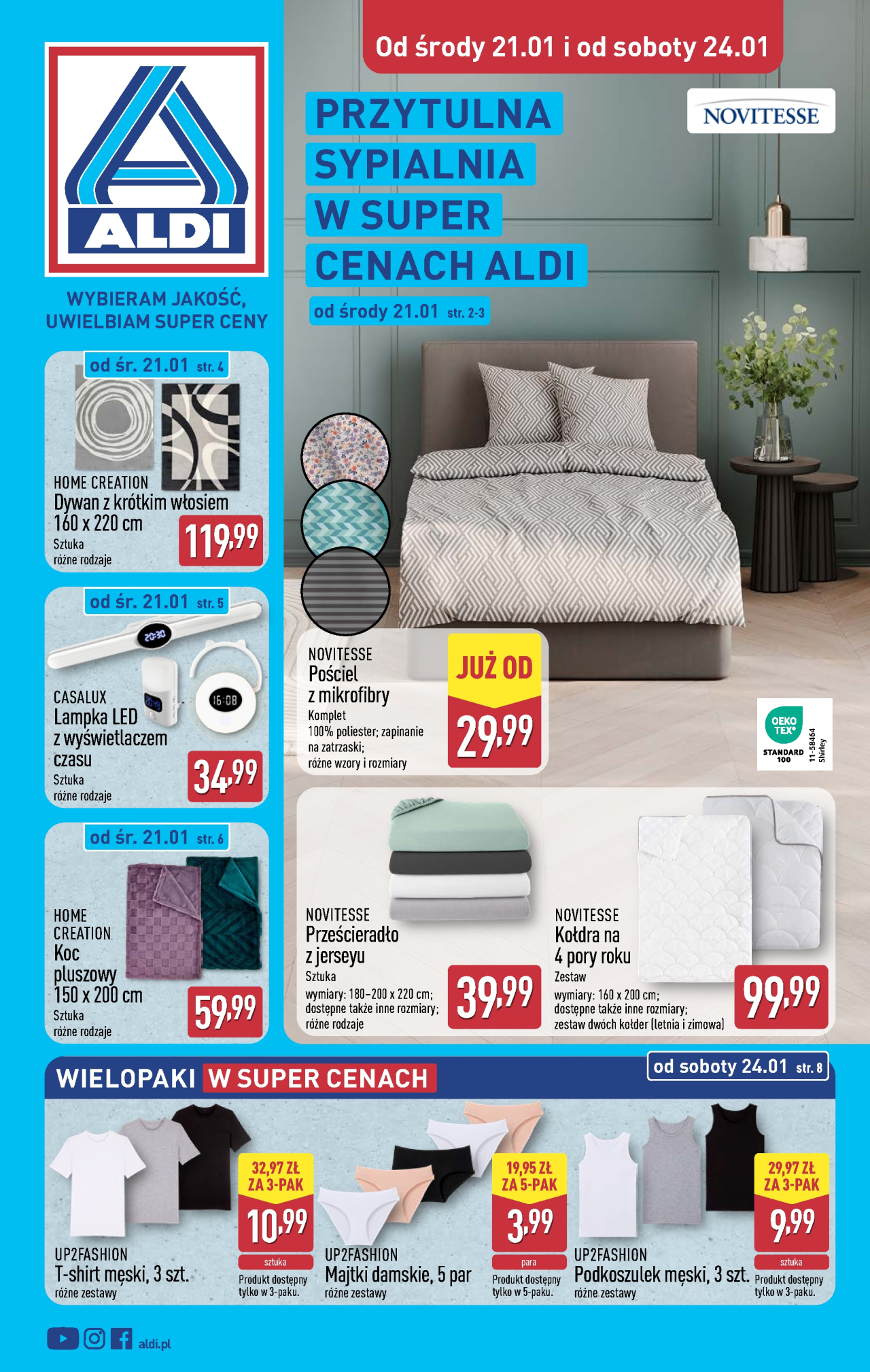 Aldi offerta - Artykuły przemysłowe i tekstylia od 21. 01. 2026