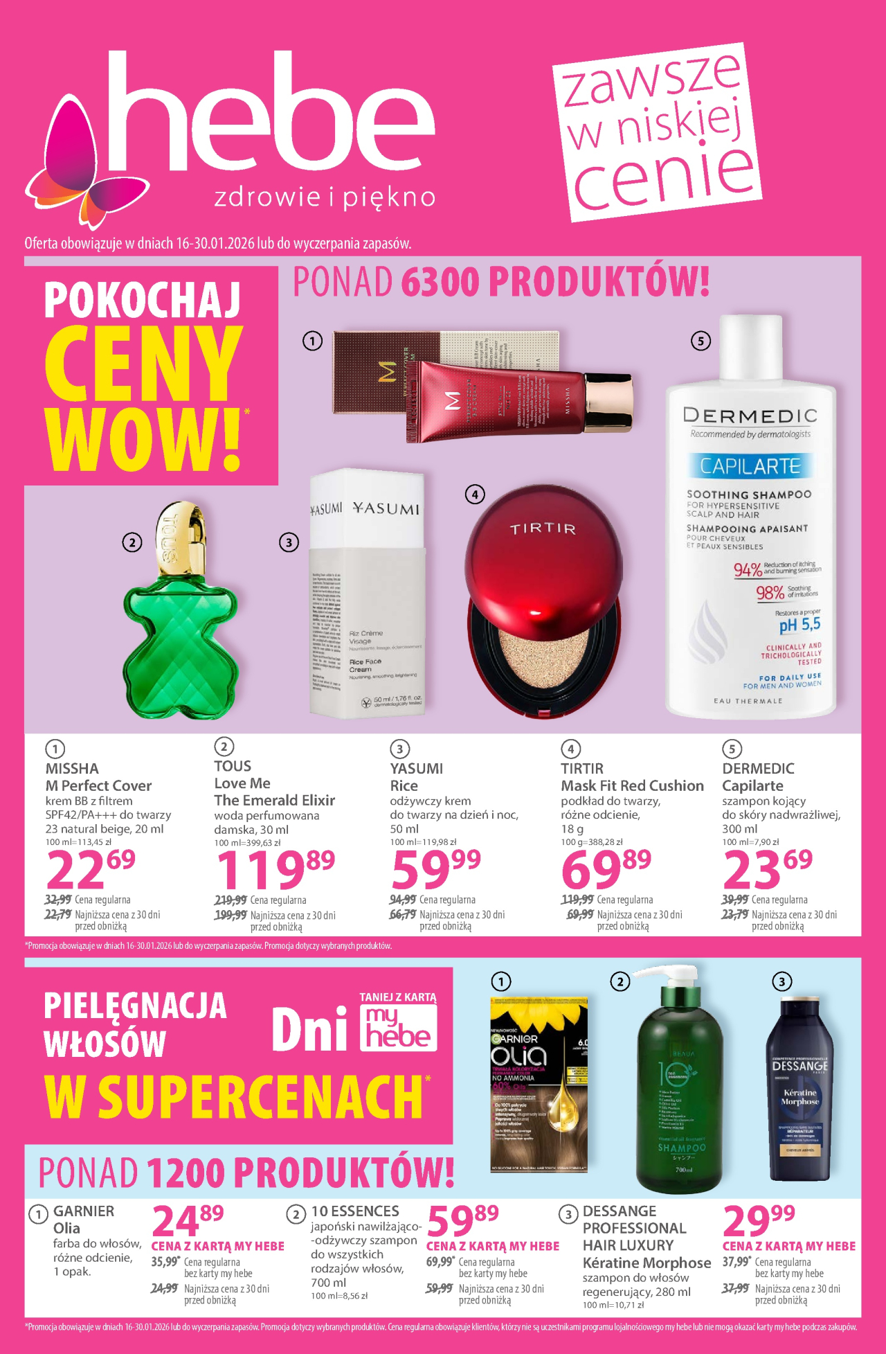 Hebe - drogerie gazetka od 16. 01. 2026