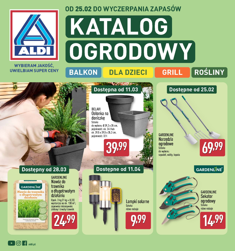 Leták Aldi offerta - Katalog ogrodowy, Polsko - strana 1