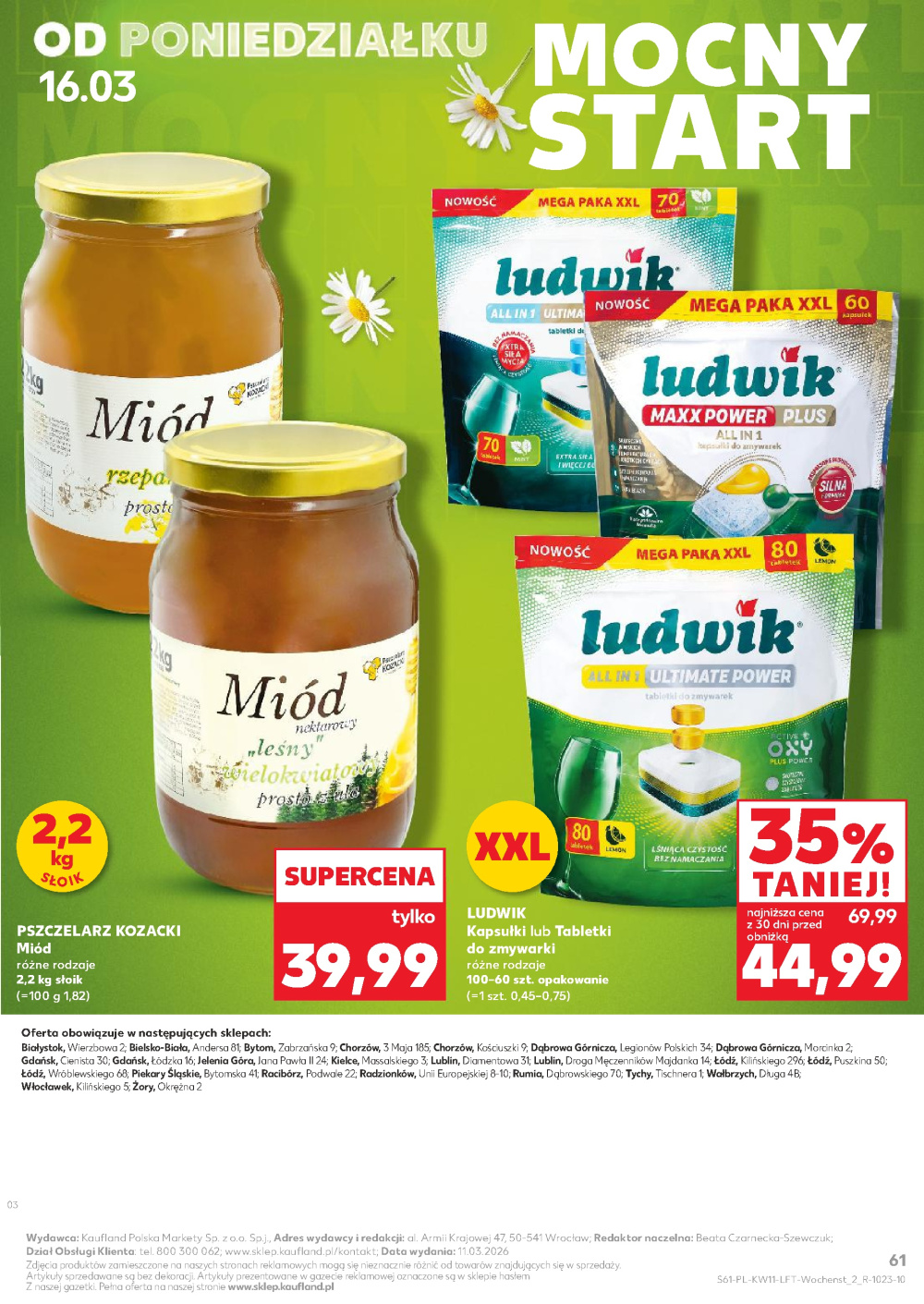 Leták Kaufland gazetka Dąbrowa Górnicza Mydlice, Polsko - strana 61