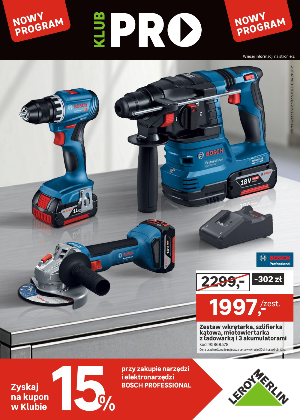 Leták Leroy Merlin gazetka - Dla Fachowców, Polsko - strana 1