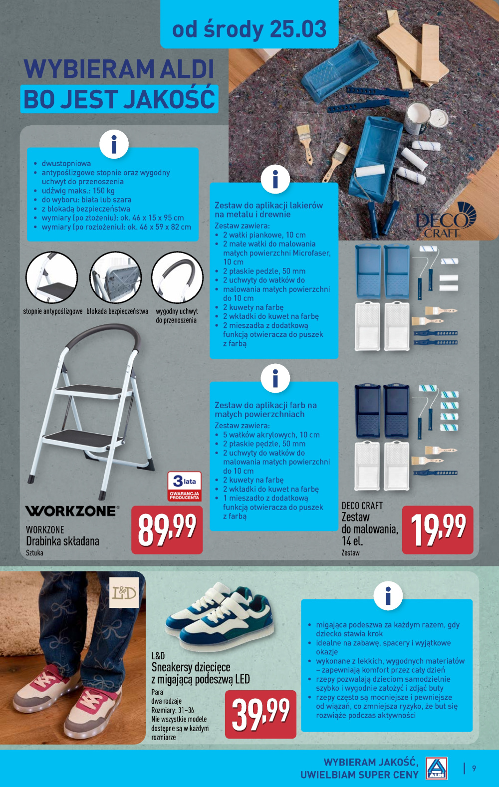 Leták Aldi offerta - Artykuły przemysłowe i tekstylia, Polsko - strana 9