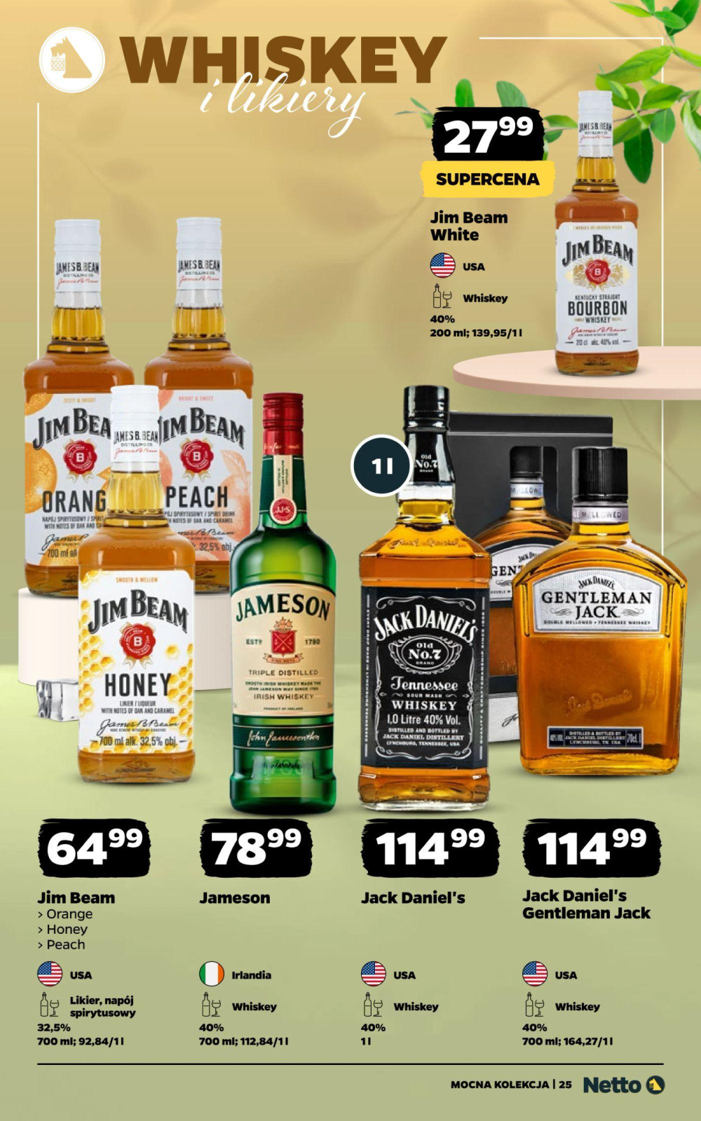 Leták Netto gazetka - Mocne Alkohole, Polsko - strana 25