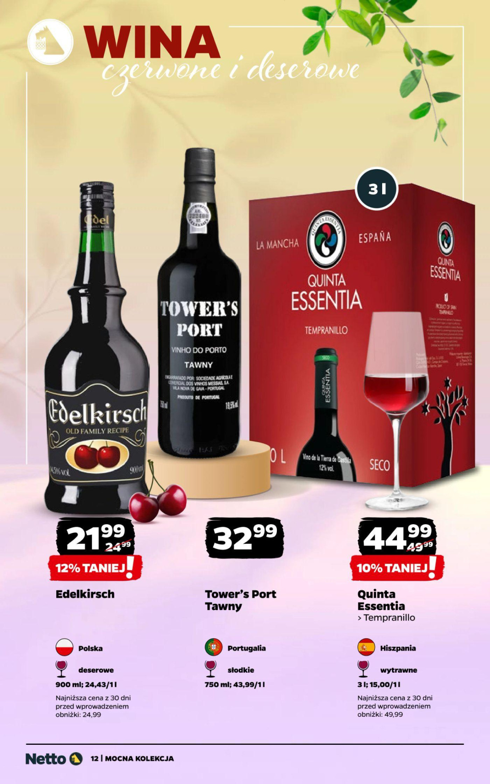 Leták Netto gazetka - Wina, Polsko - strana 12