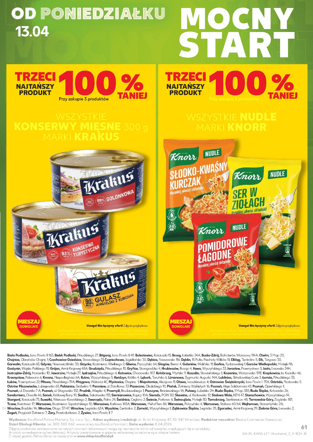 Leták Kaufland gazetka Mrągowo, Polsko - strana 61