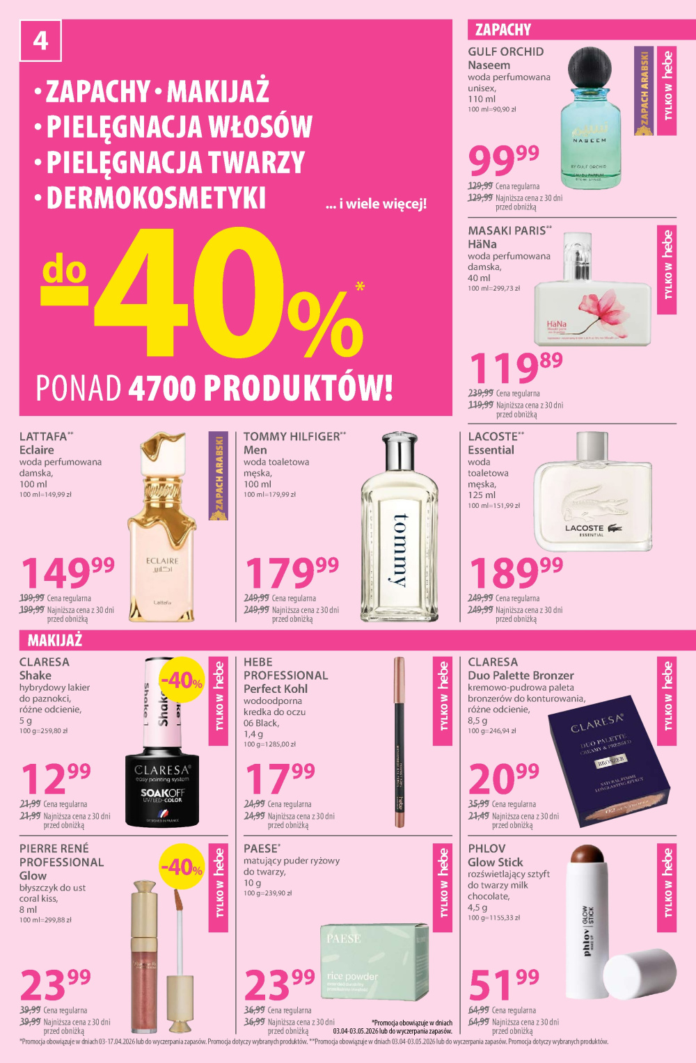 Leták Hebe - drogerie gazetka, Polsko - strana 4