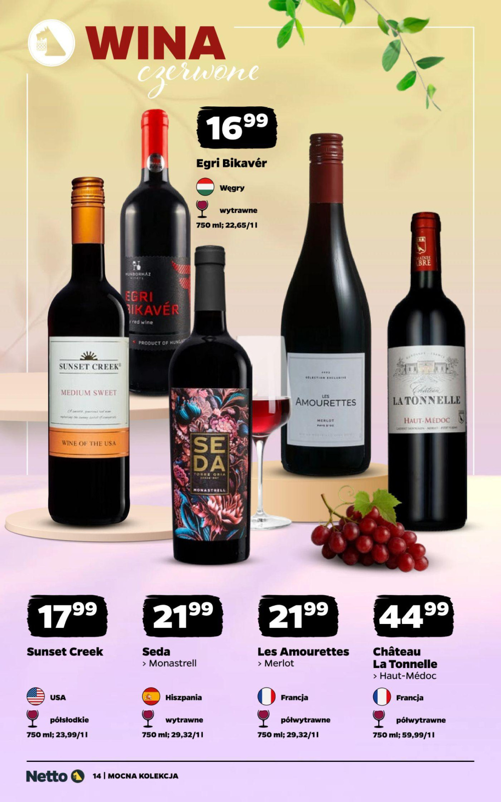 Leták Netto gazetka - Wina, Polsko - strana 14