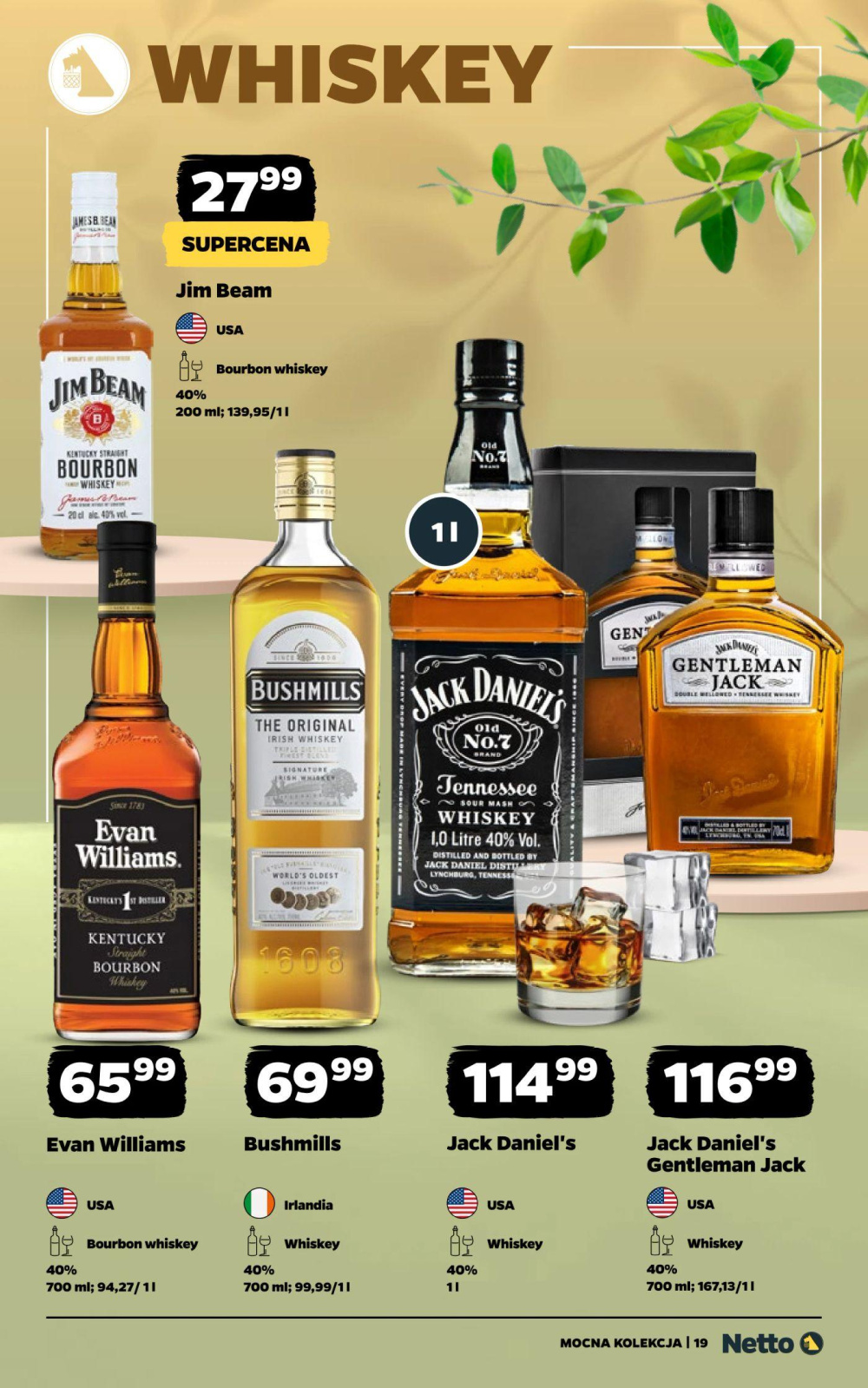 Leták Netto gazetka - Alkohole, Polsko - strana 19