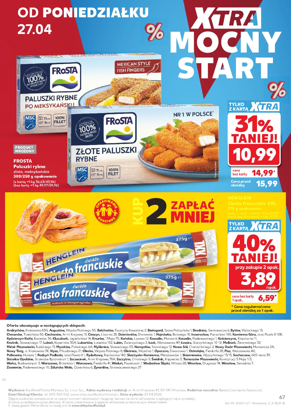 Leták Kaufland gazetka Cieszyn, Polsko - strana 67