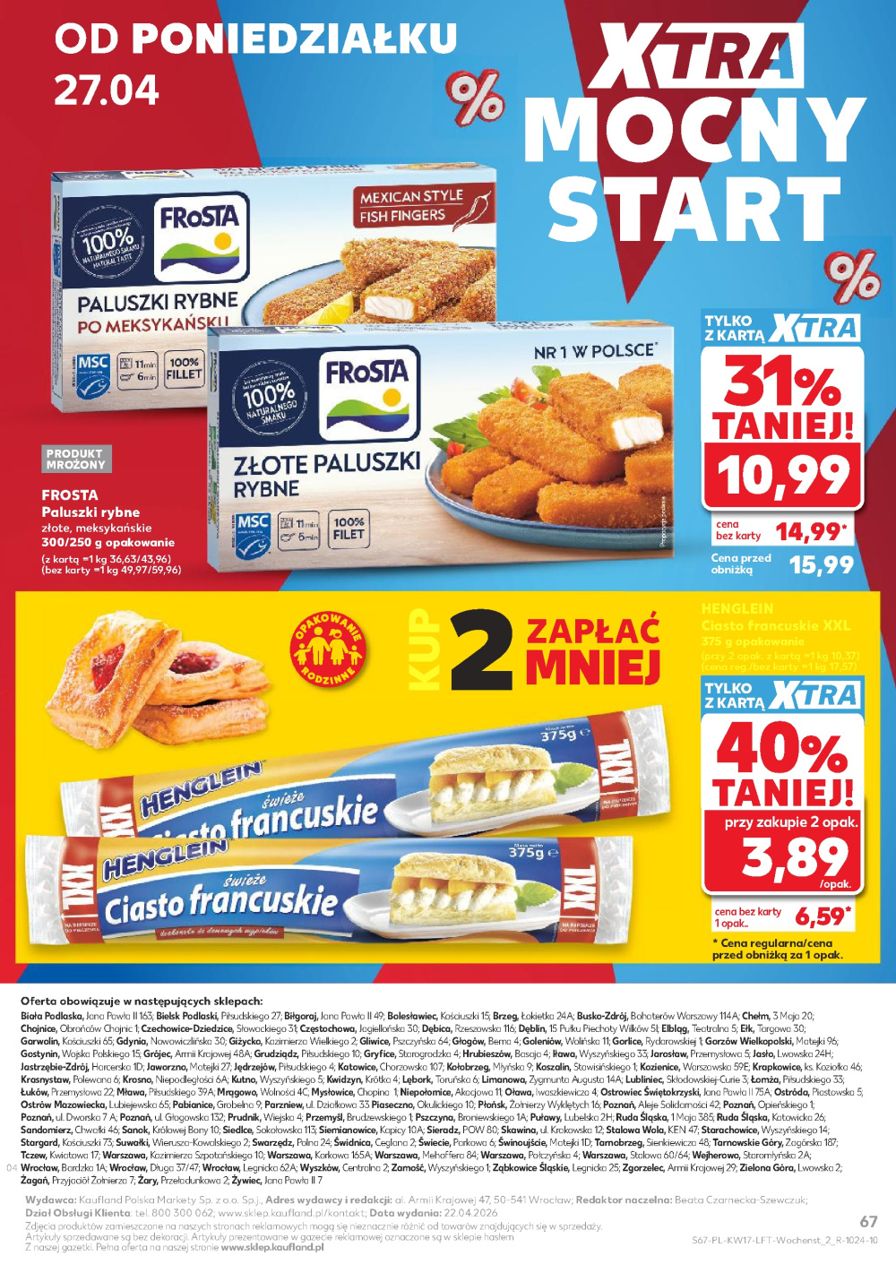 Leták Kaufland gazetka Tarnowskie Góry, Polsko - strana 67