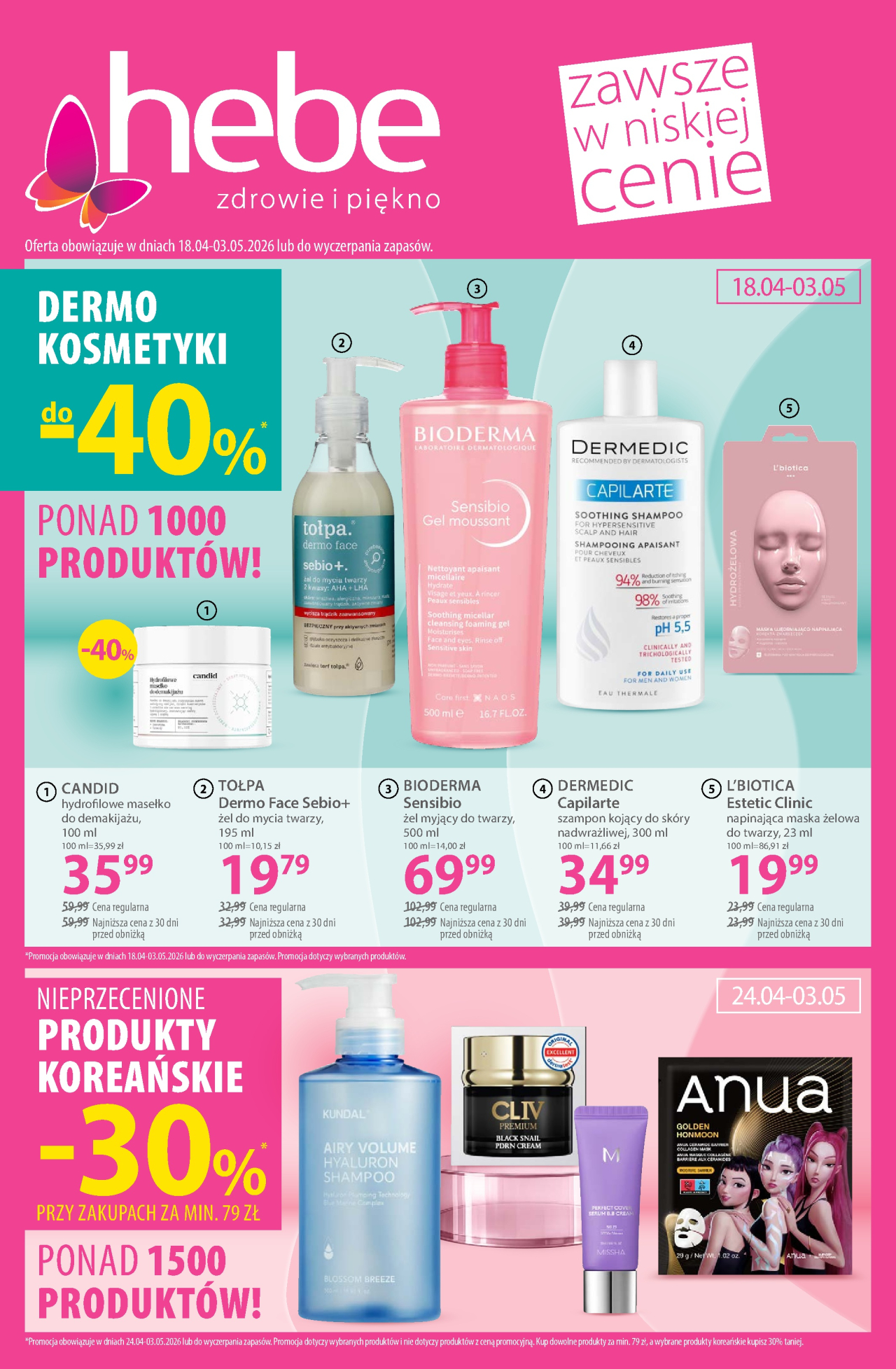 Hebe - drogerie gazetka od 18. 04. 2026