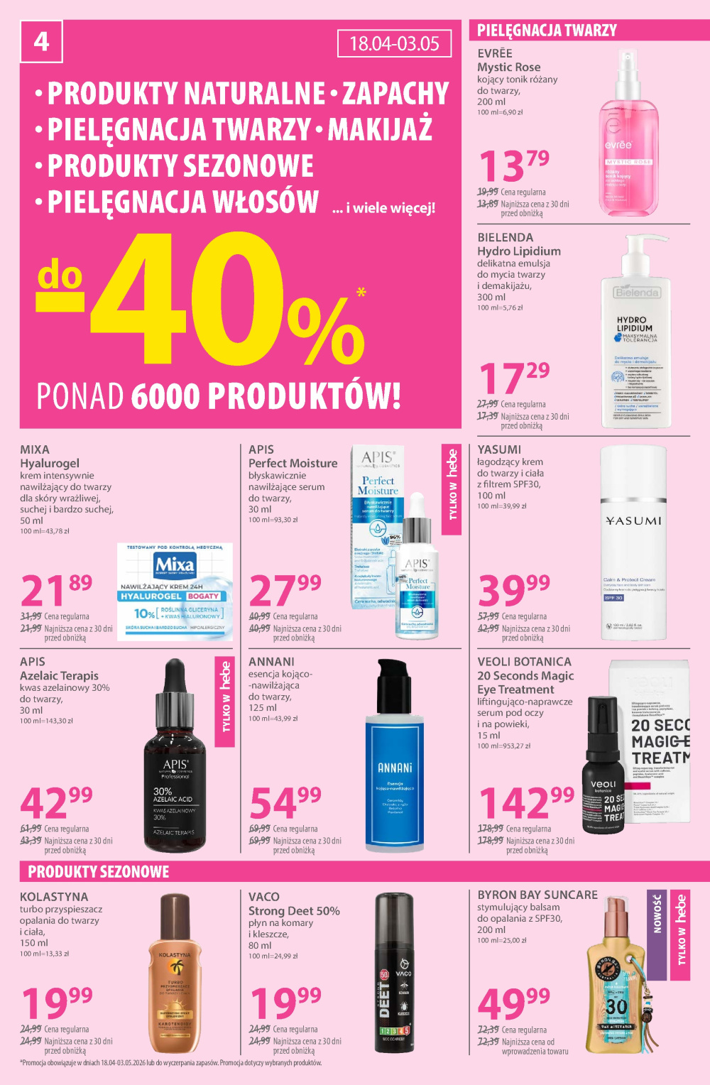 Leták Hebe - drogerie gazetka, Polsko - strana 4