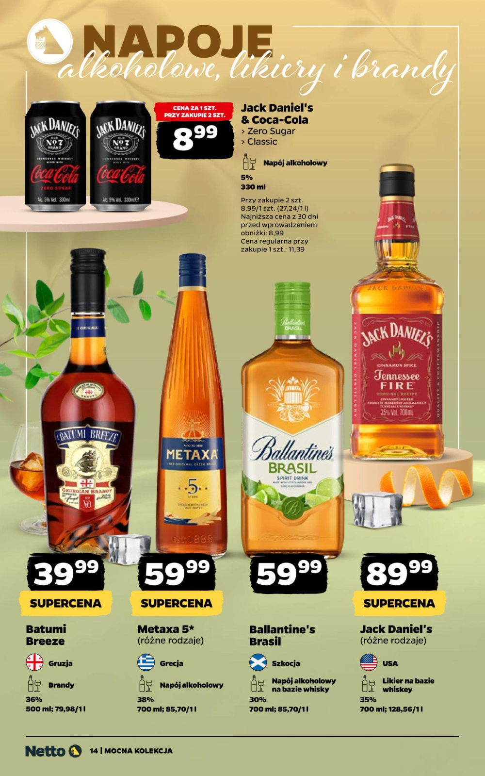 Leták Netto gazetka - Mocne Alkohole, Polsko - strana 14