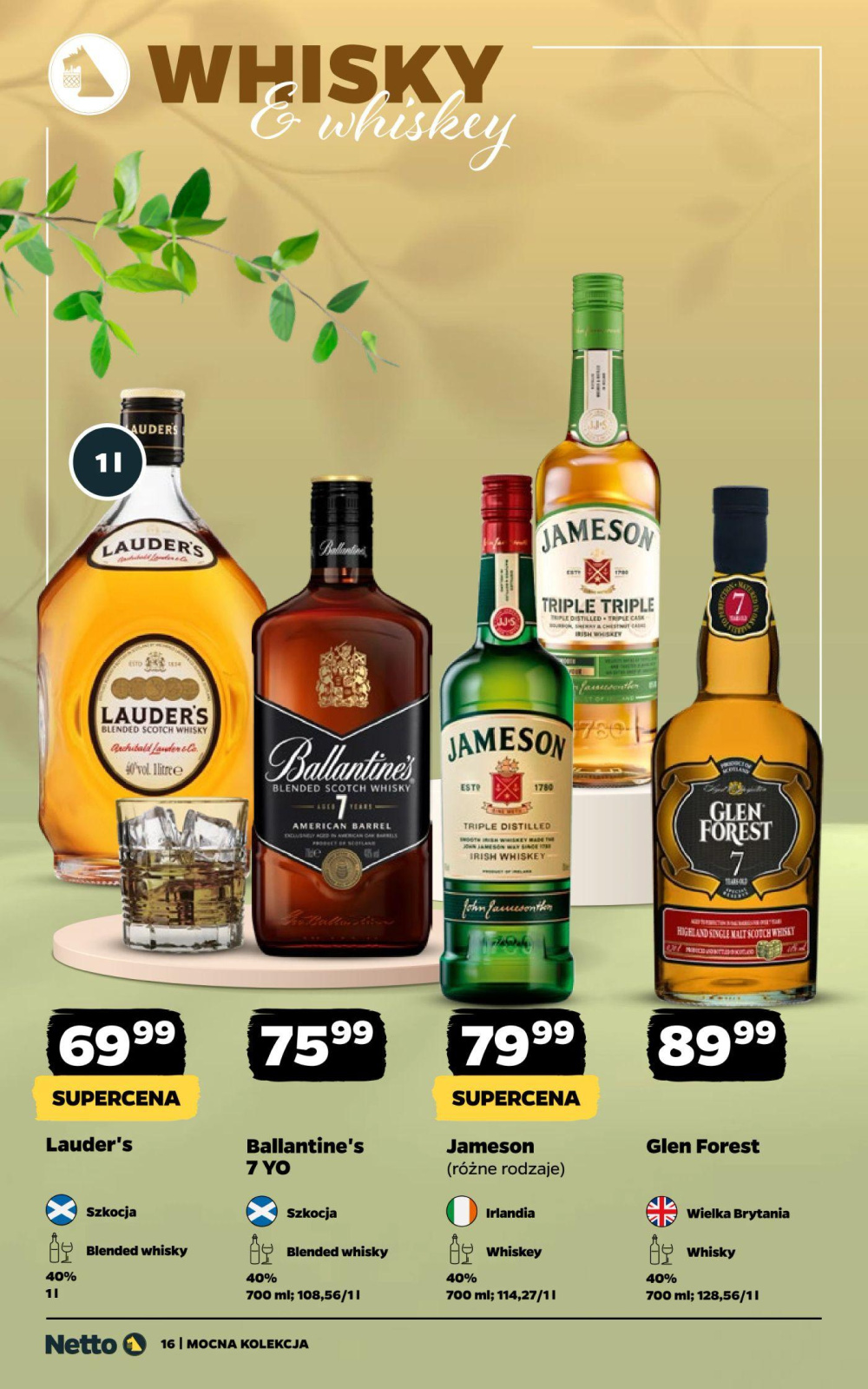 Leták Netto gazetka - Mocne Alkohole, Polsko - strana 16