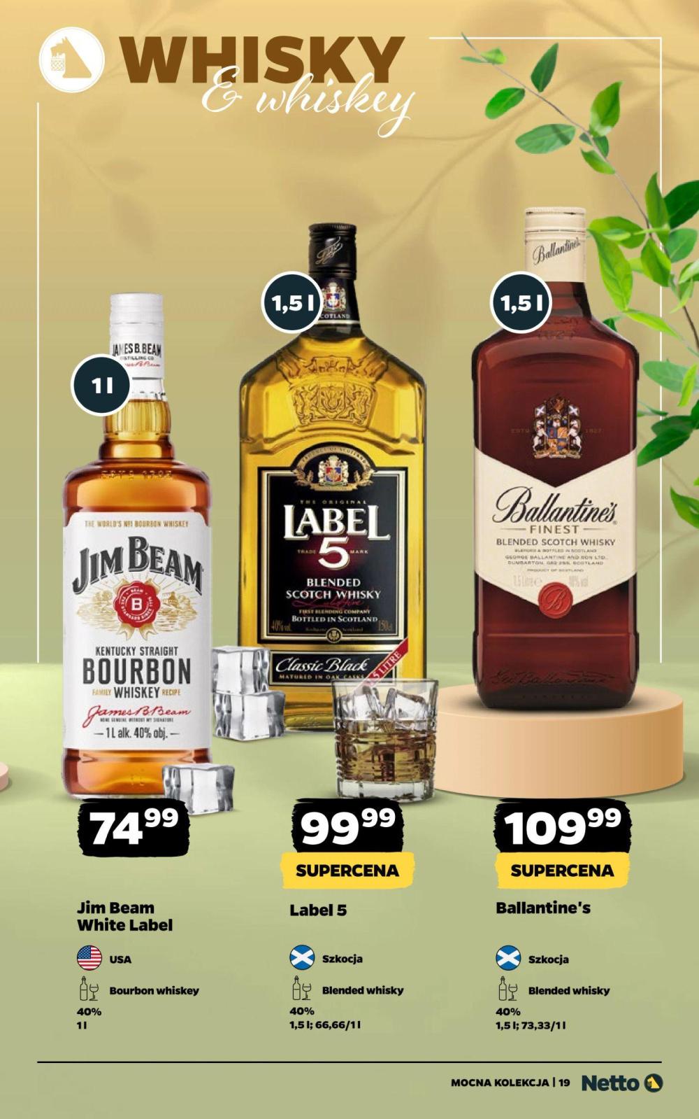 Leták Netto gazetka - Mocne Alkohole, Polsko - strana 19