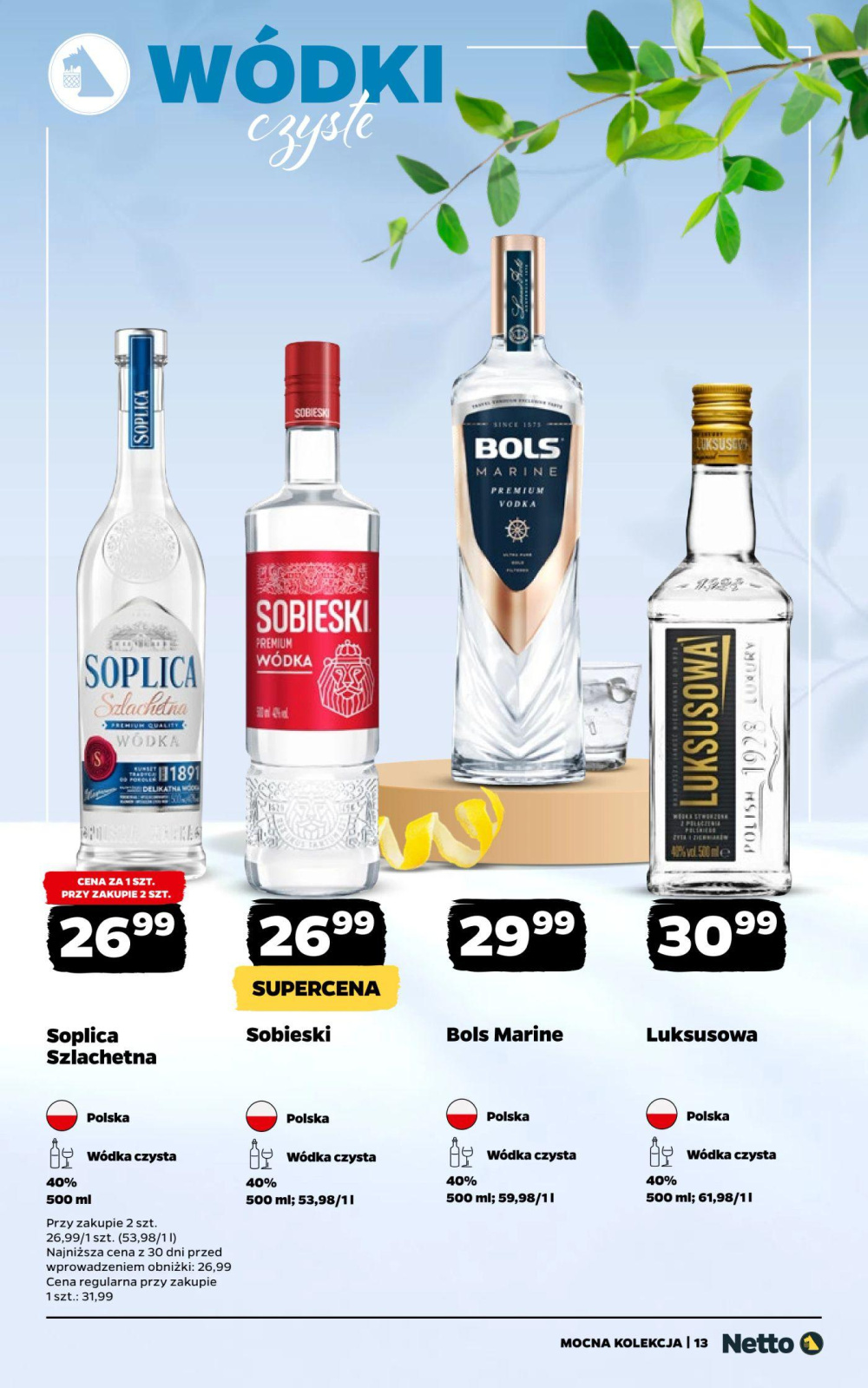 Leták Netto gazetka - Mocne Alkohole, Polsko - strana 13