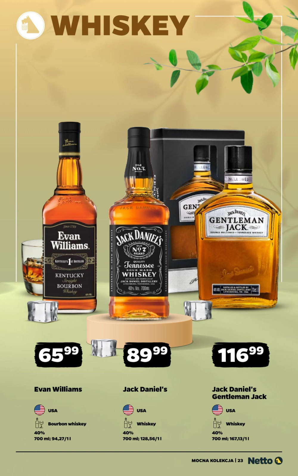 Leták Netto gazetka - Mocne Alkohole, Polsko - strana 23