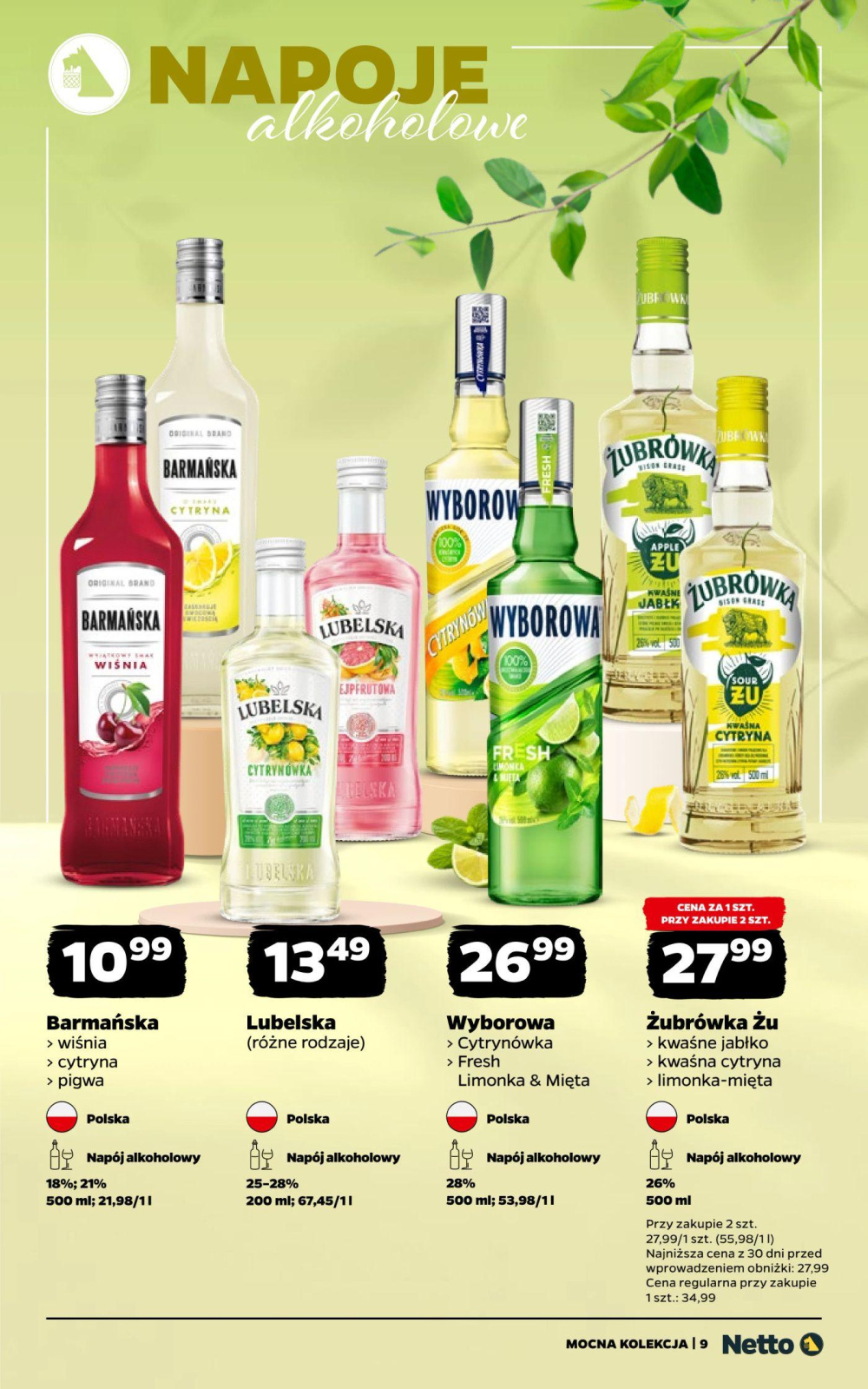 Leták Netto gazetka - Mocne Alkohole, Polsko - strana 9