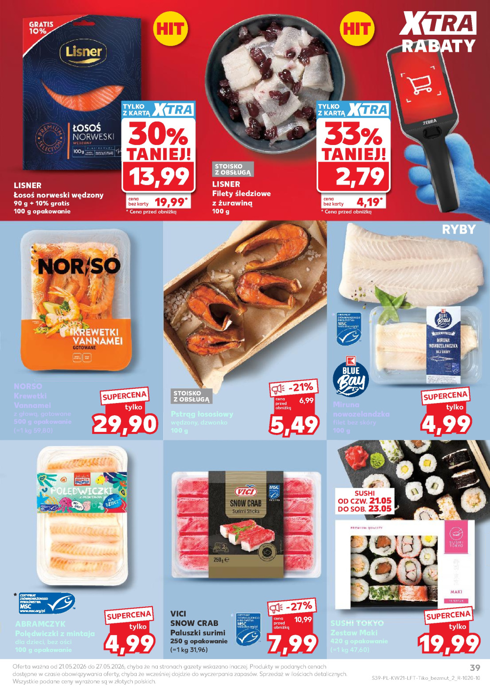Leták Kaufland gazetka Dąbrowa Górnicza Gołonóg, Polsko - strana 39