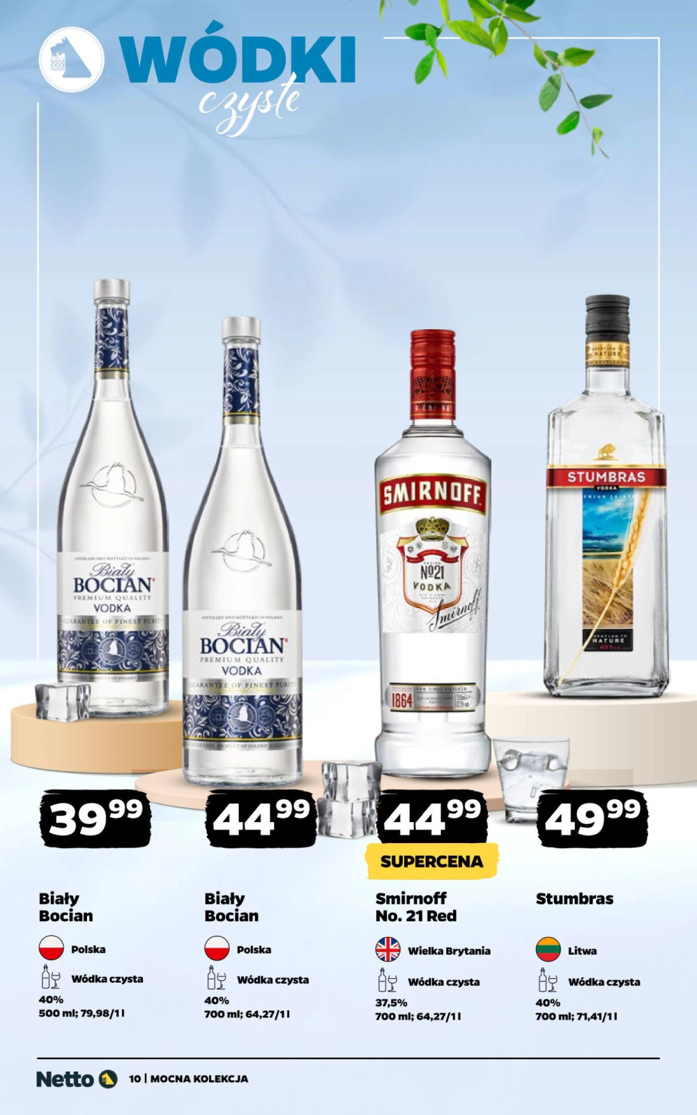 Leták Netto gazetka - Mocne alkohole, Polsko - strana 10