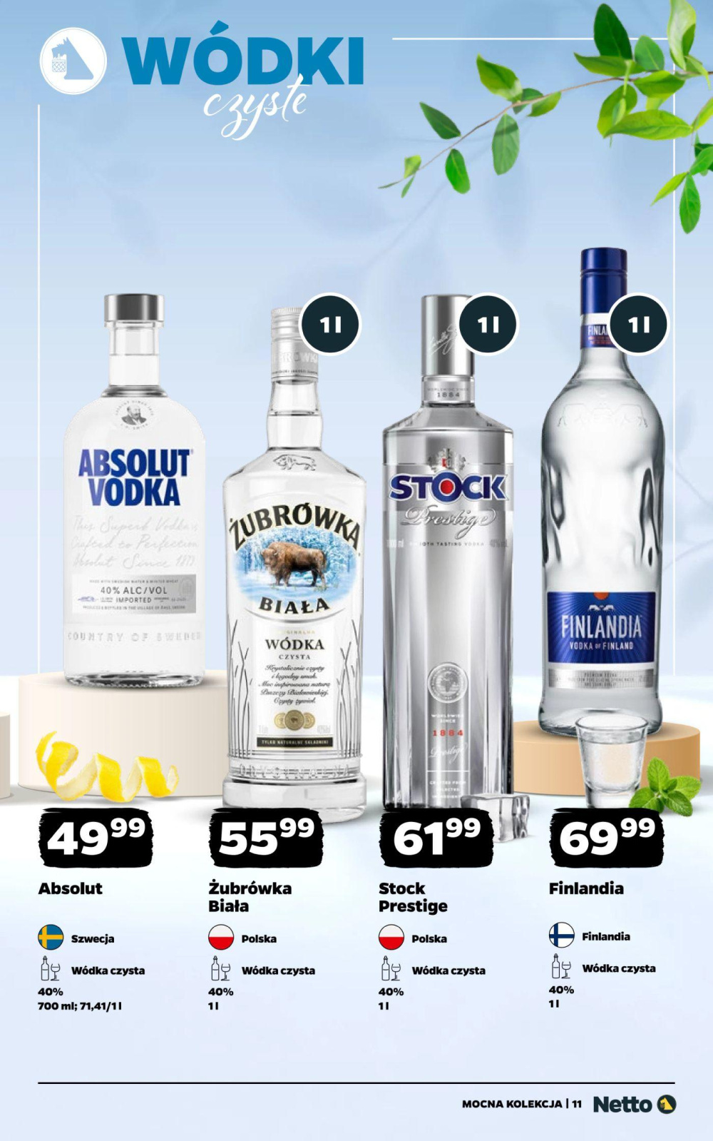 Leták Netto gazetka - Mocne alkohole, Polsko - strana 11