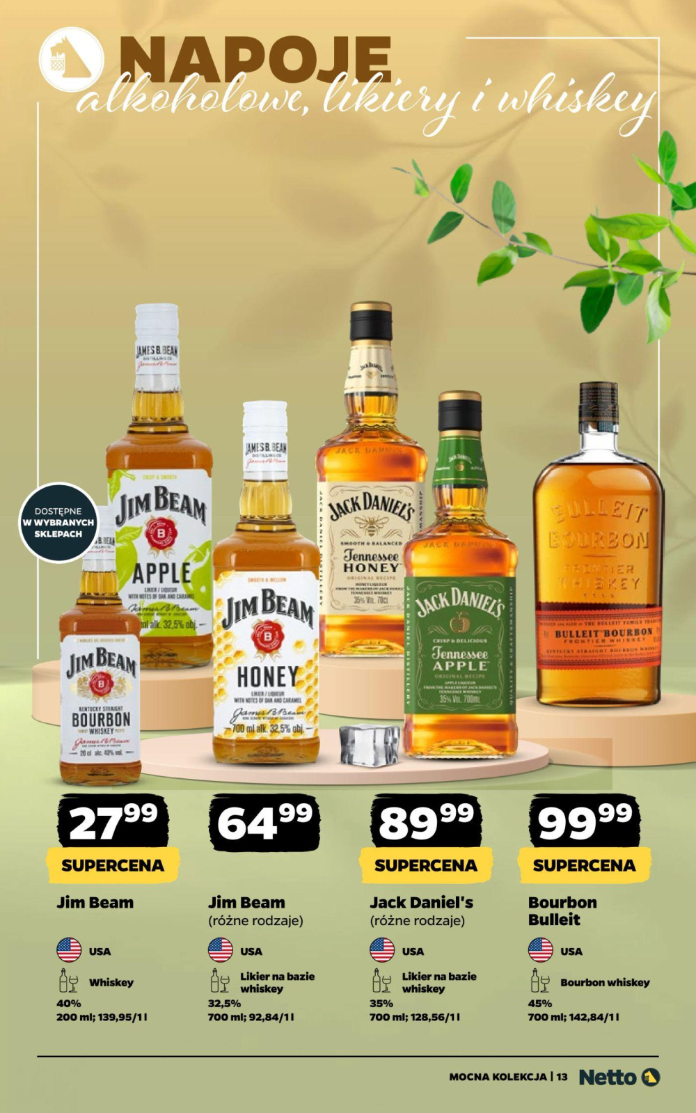 Leták Netto gazetka - Mocne alkohole, Polsko - strana 13