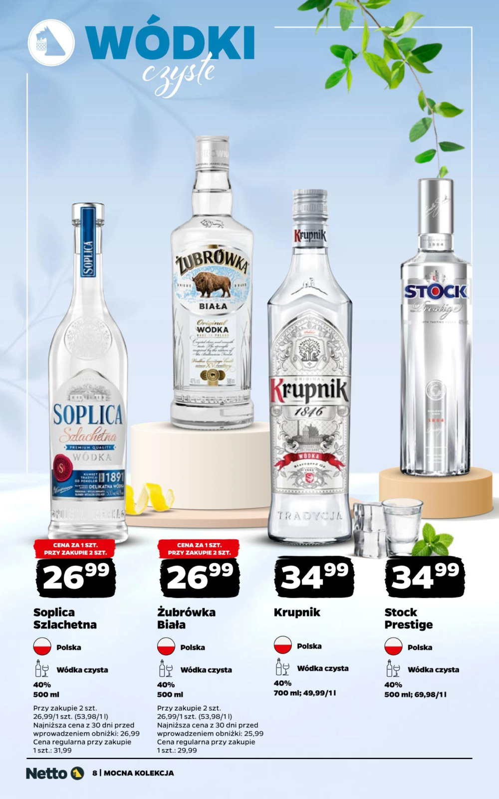 Leták Netto gazetka - Mocne alkohole, Polsko - strana 8