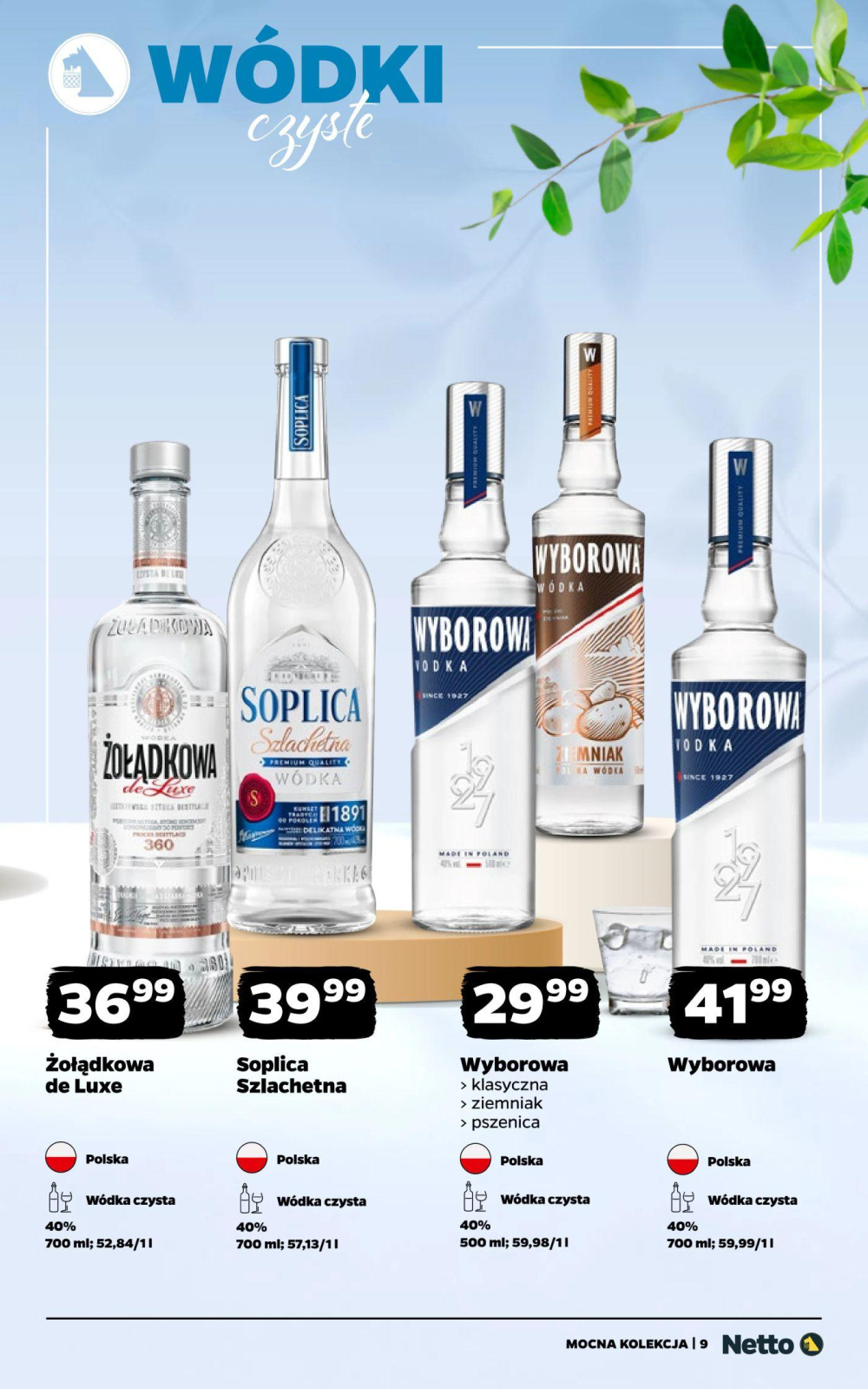 Leták Netto gazetka - Mocne alkohole, Polsko - strana 9