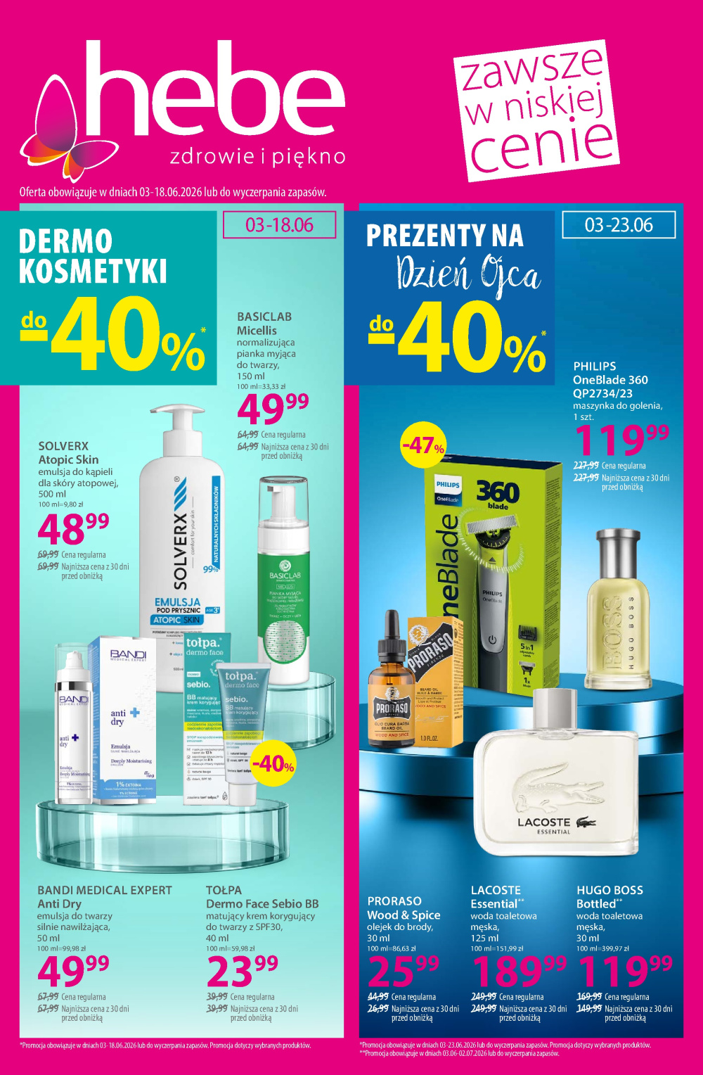 Leták Hebe - drogerie gazetka, Polsko - strana 1
